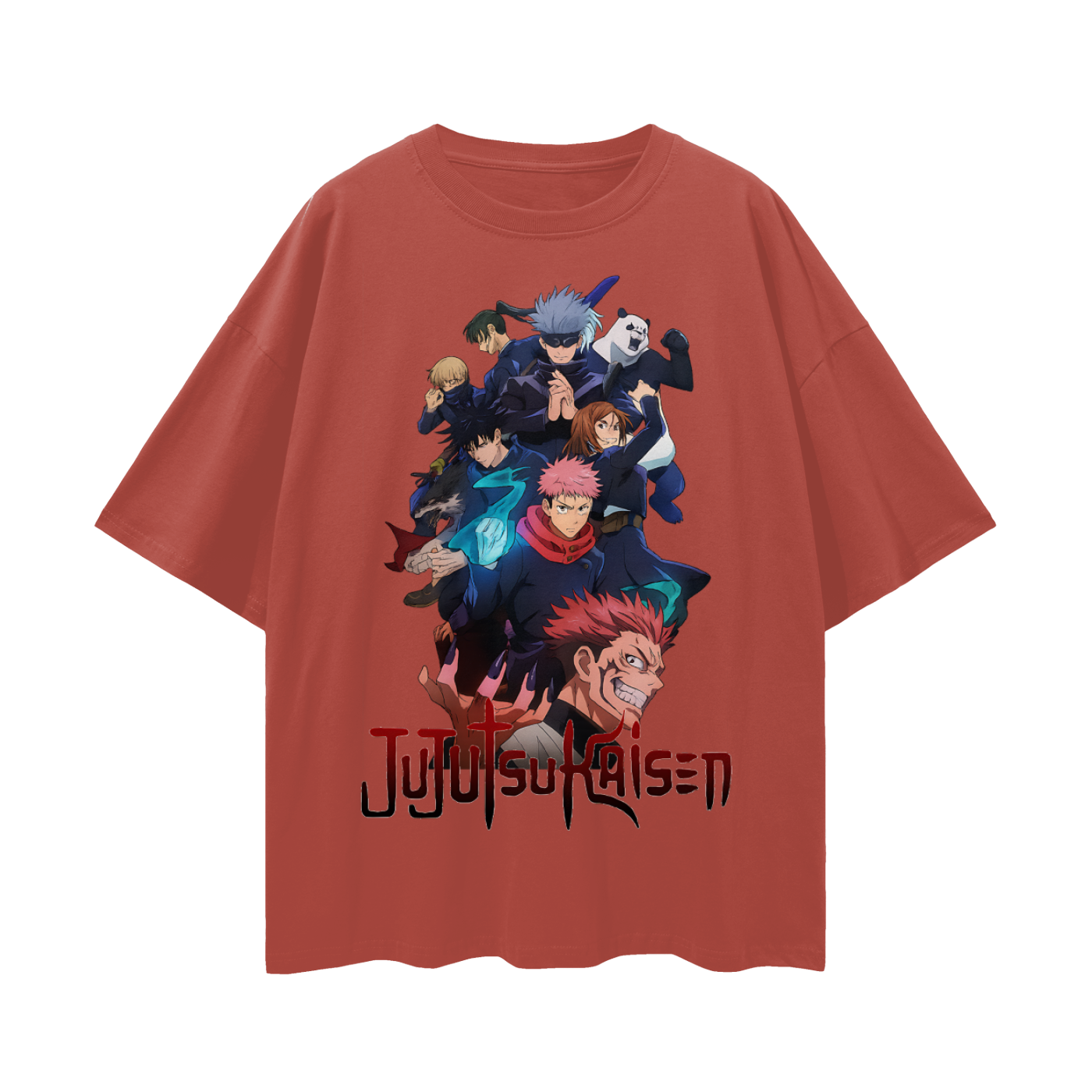 Vintage/Y2K Jujutsu Kaisen Anime Characters Oversized T Shirt