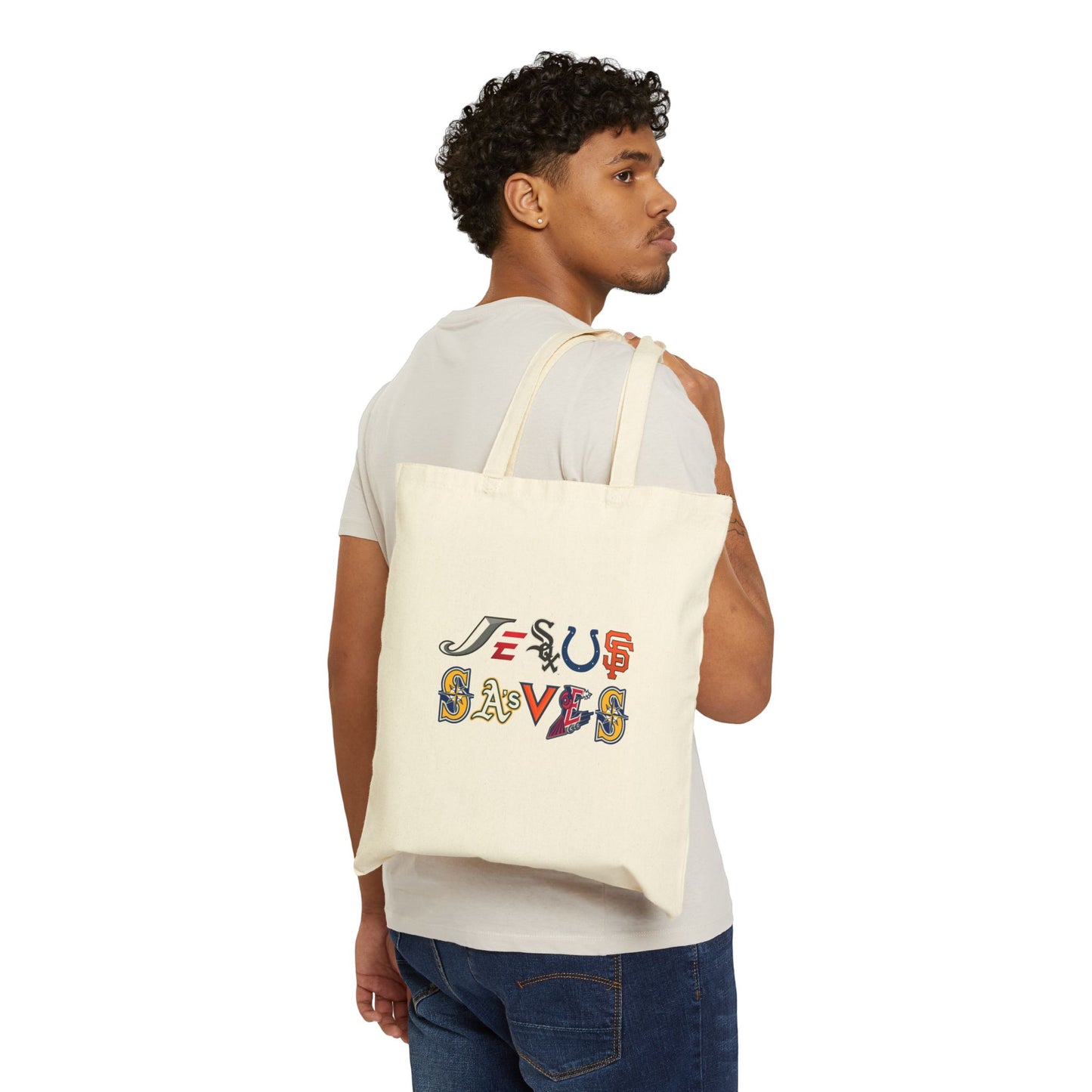 Jesus Saves Sport Logos Like Tote Bag