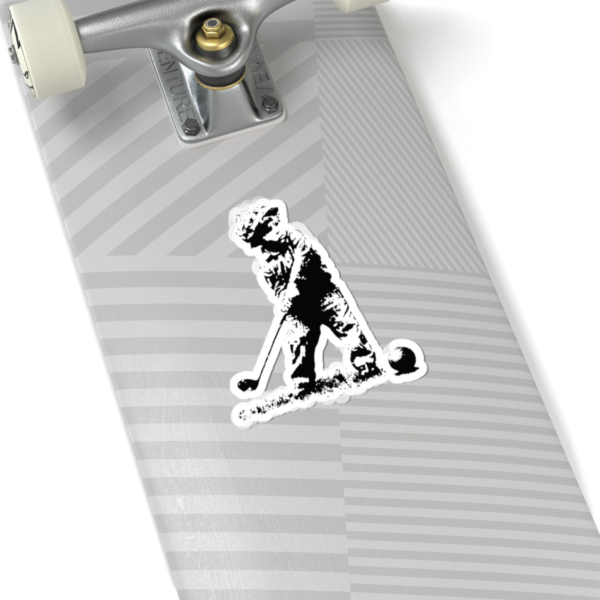 Kid Soldier Golfing Sticker