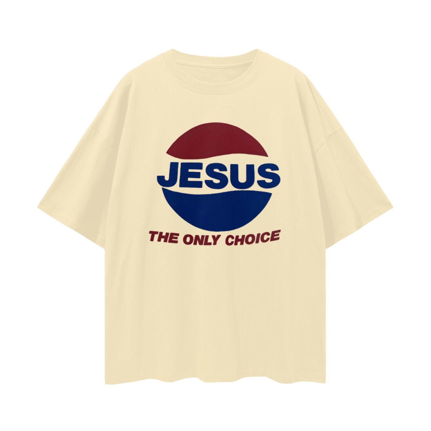 Religious Jesus Pepsi The Only Way Graphic Oversized T Shirt