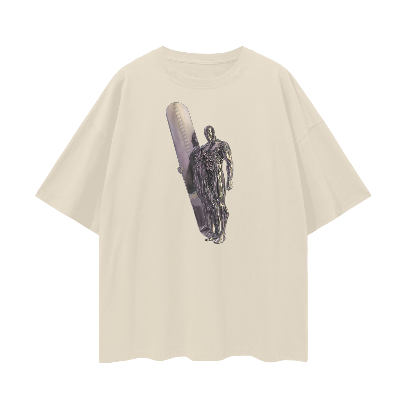 Vintage Like Silver Surfer Oversized T Shirt