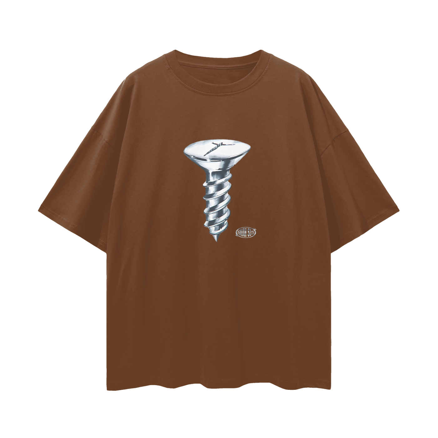 Religious Jesus Isaiah 53:5 Screw Graphic Oversized T Shirt