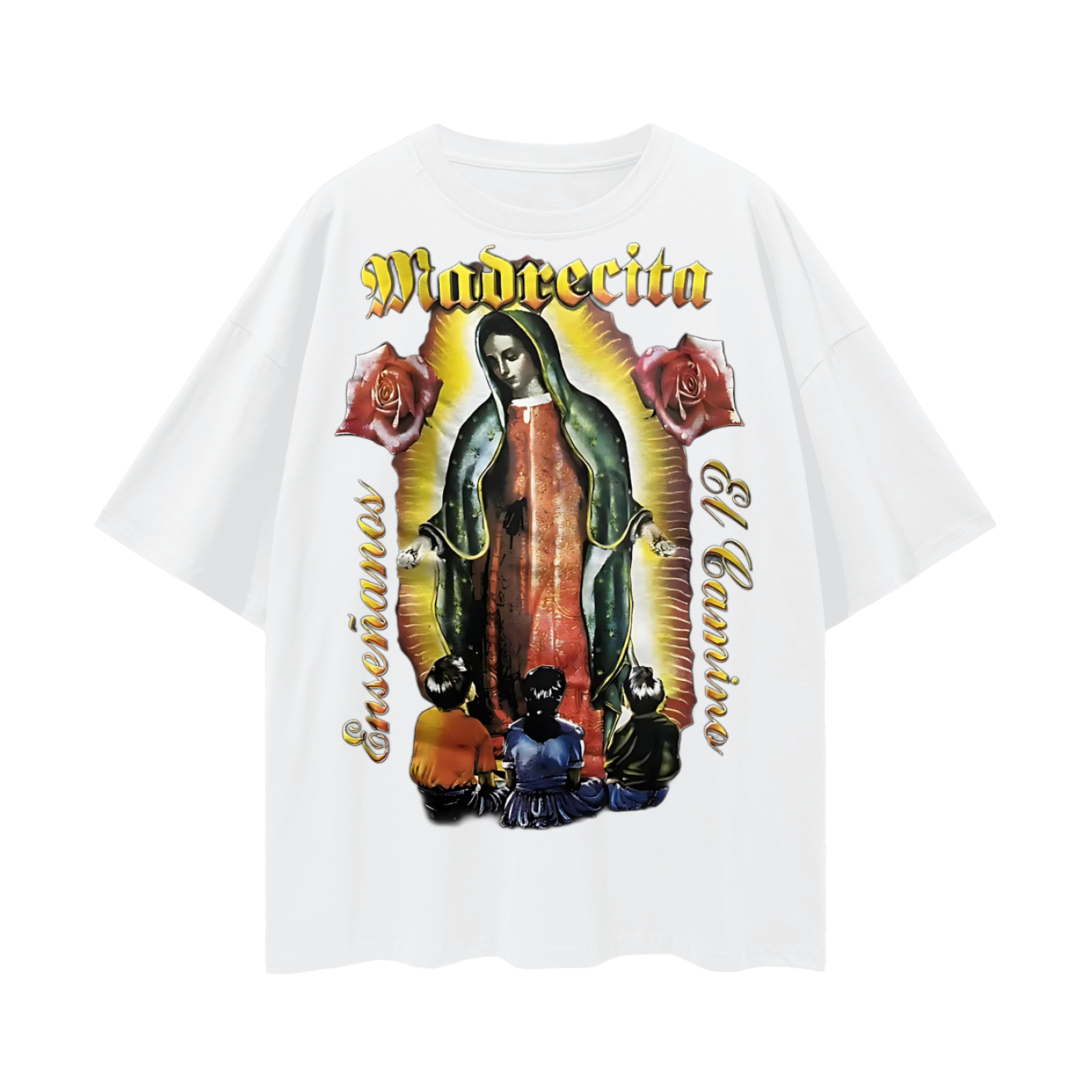 La Virgencita/Virgen Mary Oversized Vintage T Shirt