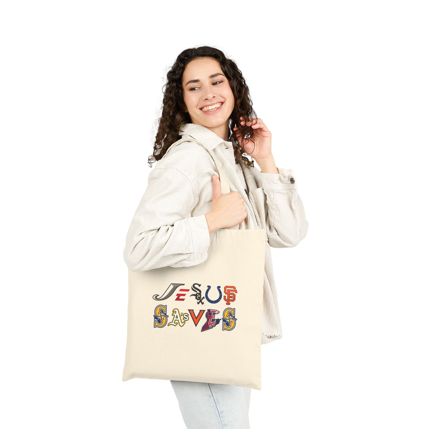 Jesus Saves Sport Logos Like Tote Bag