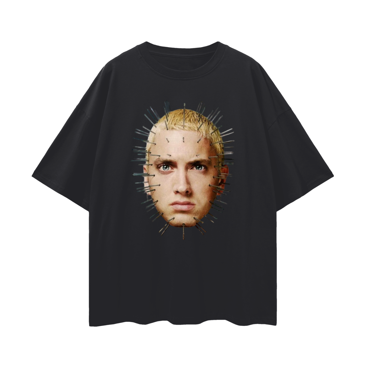 Vintage Like Nail Head Eminem Graphic Oversized T Shirt