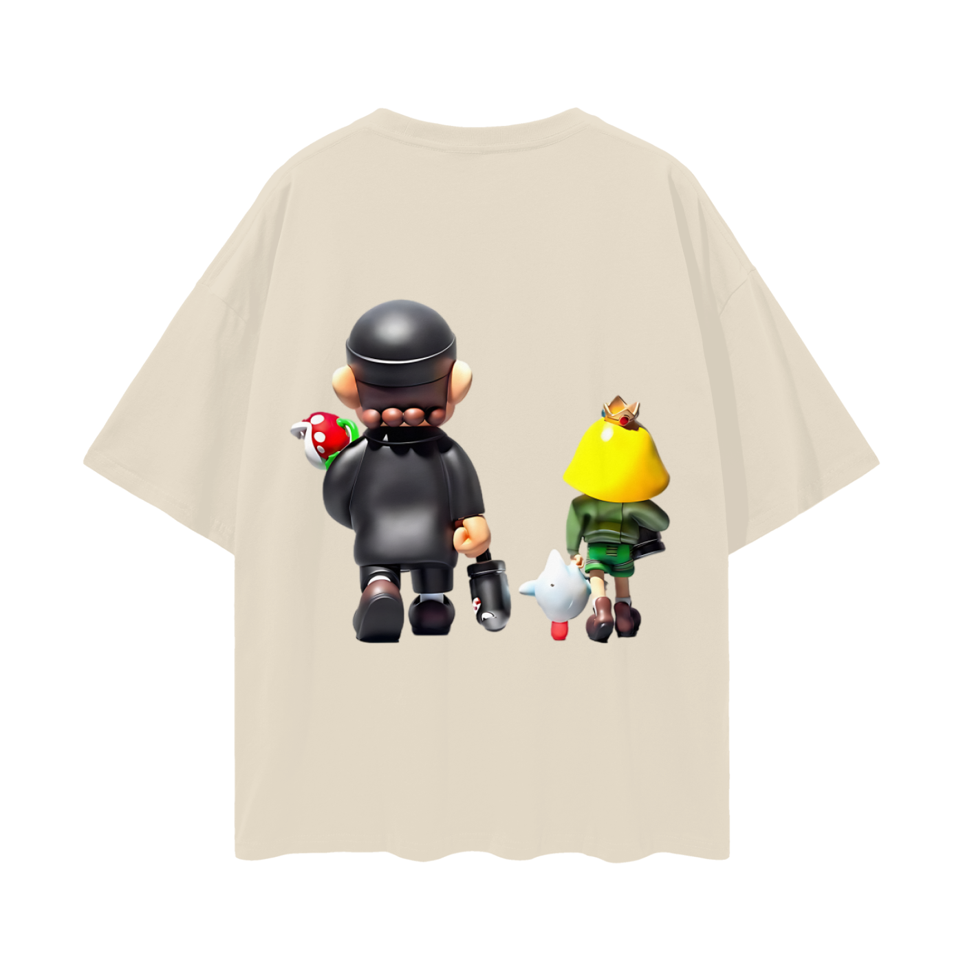 Vintage Like Super Mario Peach Leon Y2K Graphic Oversized T Shirt