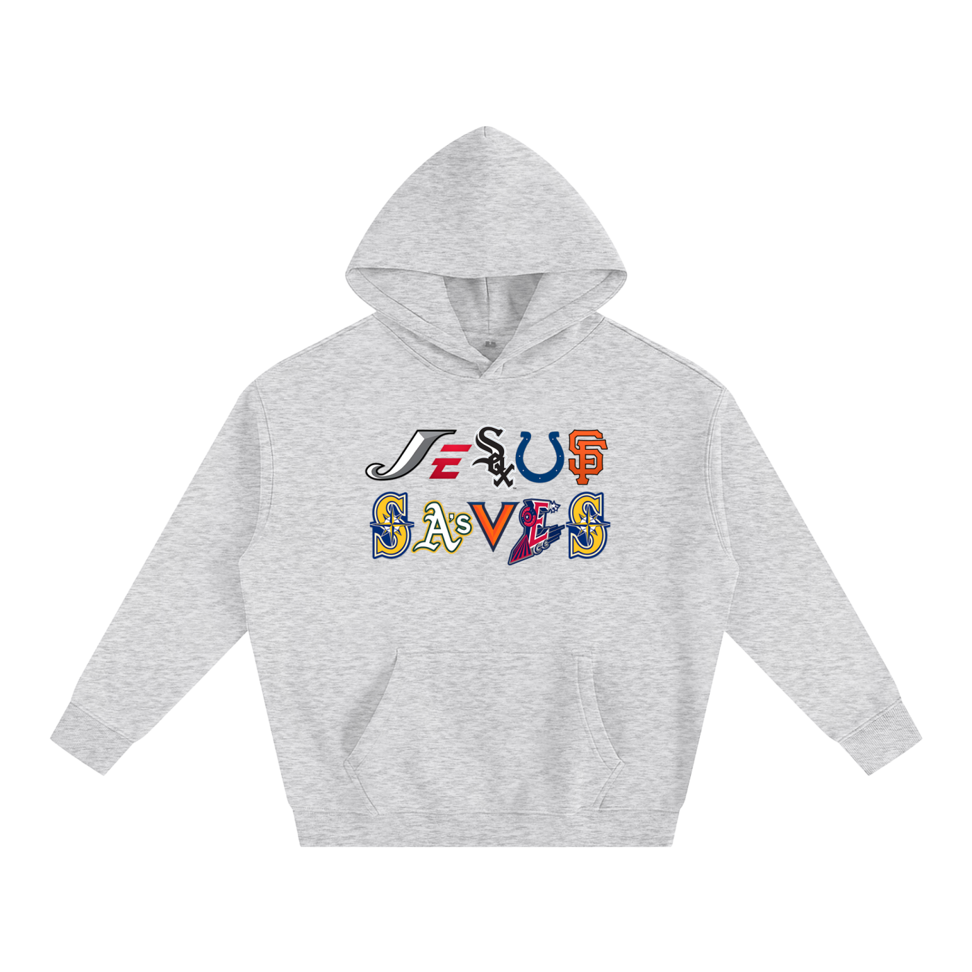 Vintage/Y2K Religious Jesus Saves Logos Oversized Hoodie