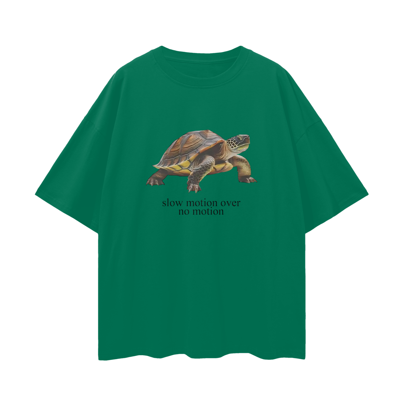 Funny Slow Motion Over No Motion Turtle Vintage Like Graphic Oversized T Shirt