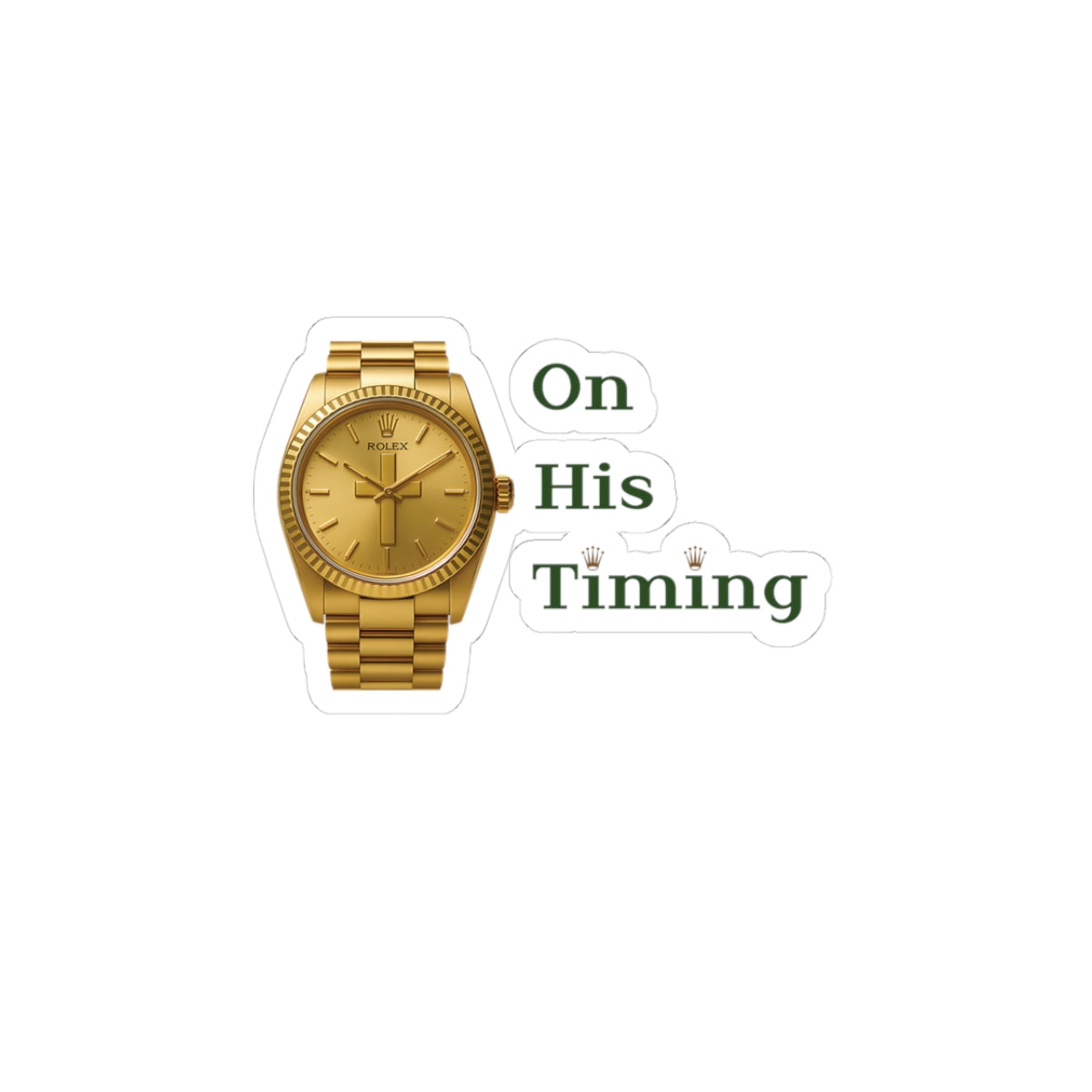 Religious Jesus On His Timing Rolex Sticker