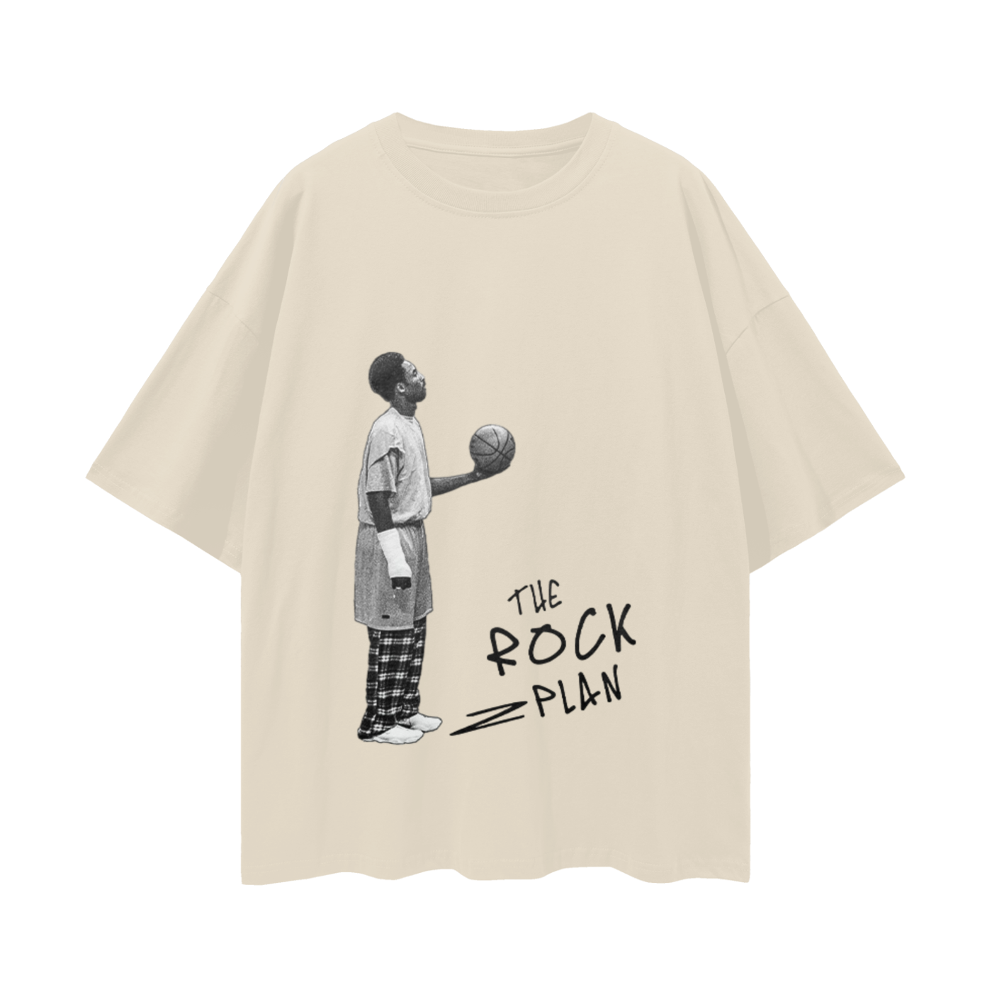 Vintage Like The Rock Plan Kobe Graphic Oversized T Shirt
