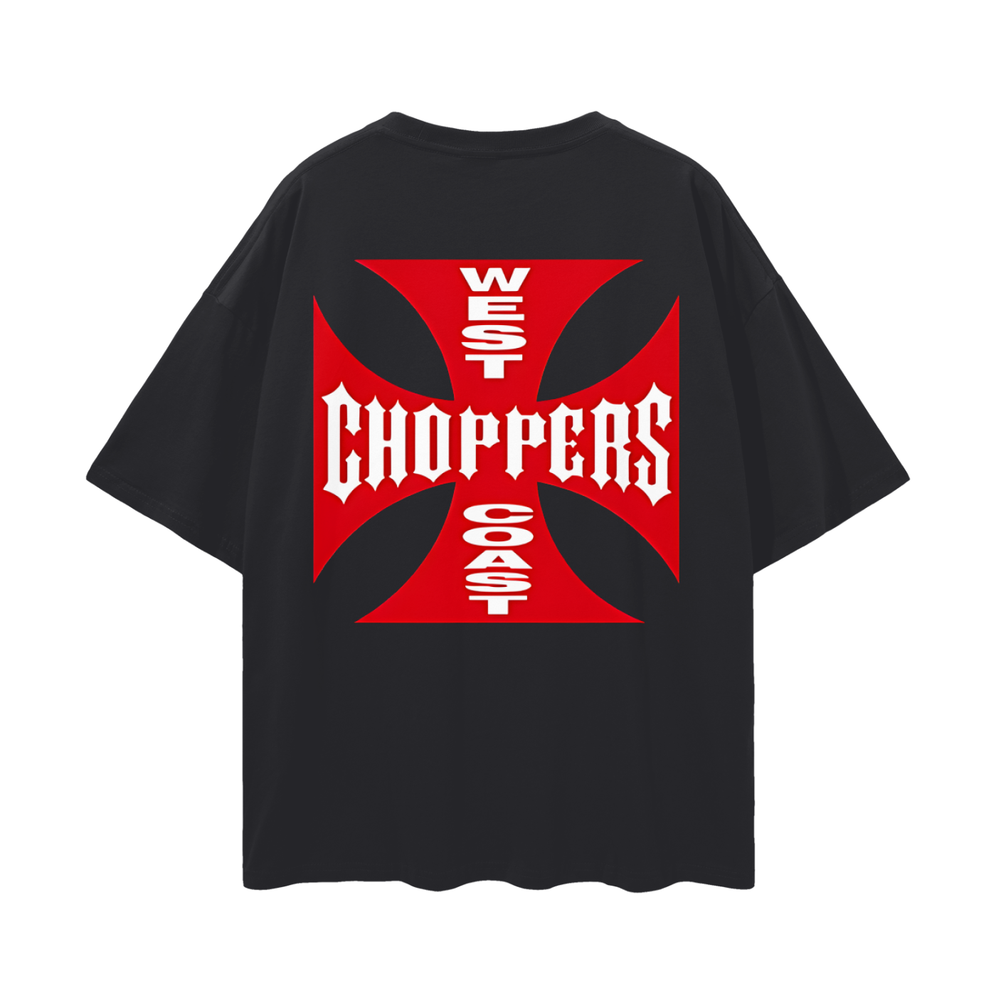 Vintage Like Red West Coast Choppers Oversized T Shirt