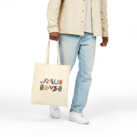 Jesus Saves Sport Logos Like Tote Bag