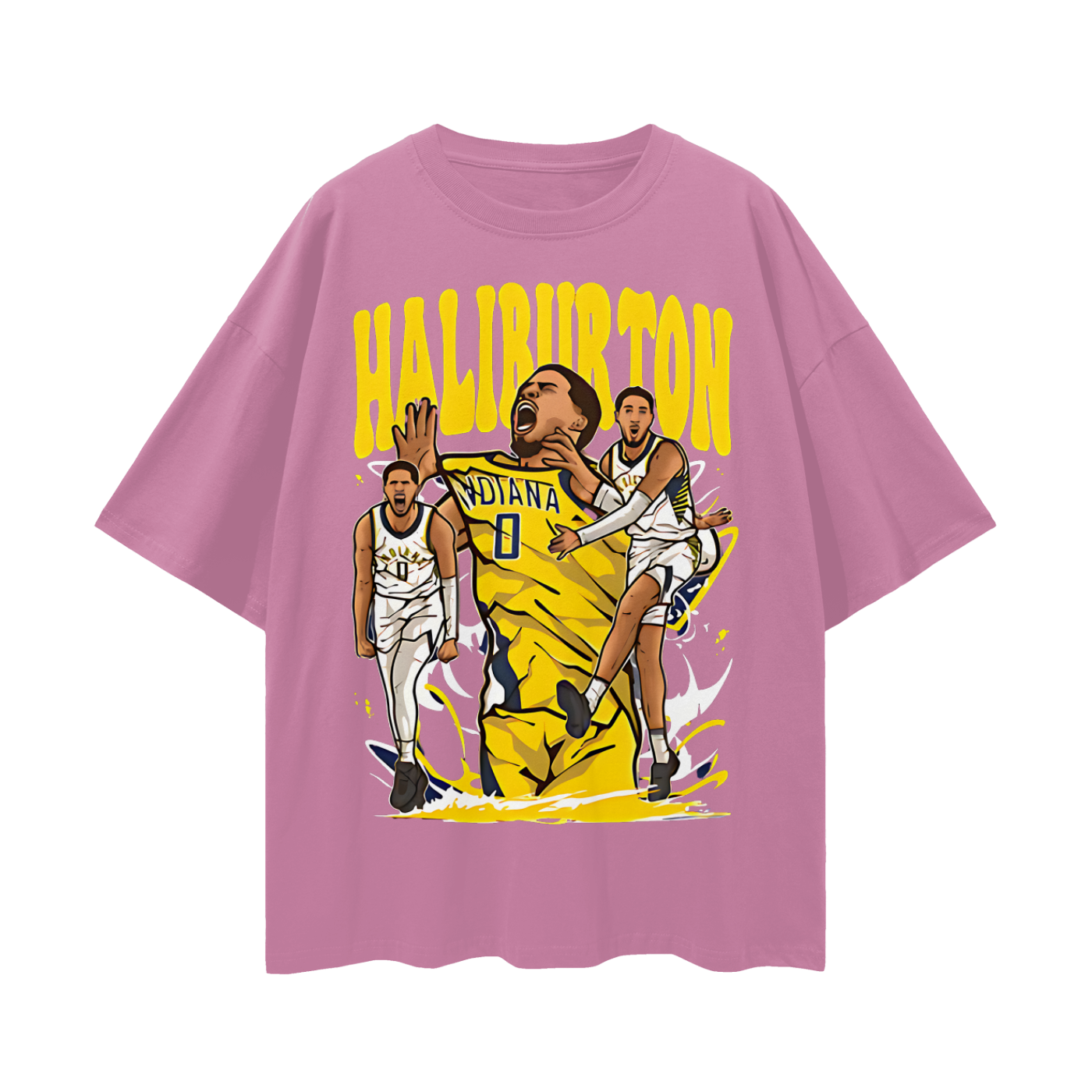 Tyrese Haliburton Pacers 90s Y2K Vintage Like Graphic Oversized T Shirt
