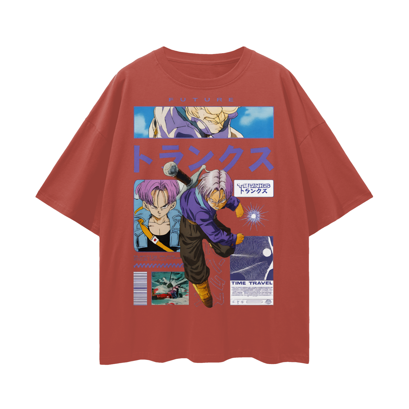 Vintage/Y2K Future Trunks Anime Character Oversized T Shirt