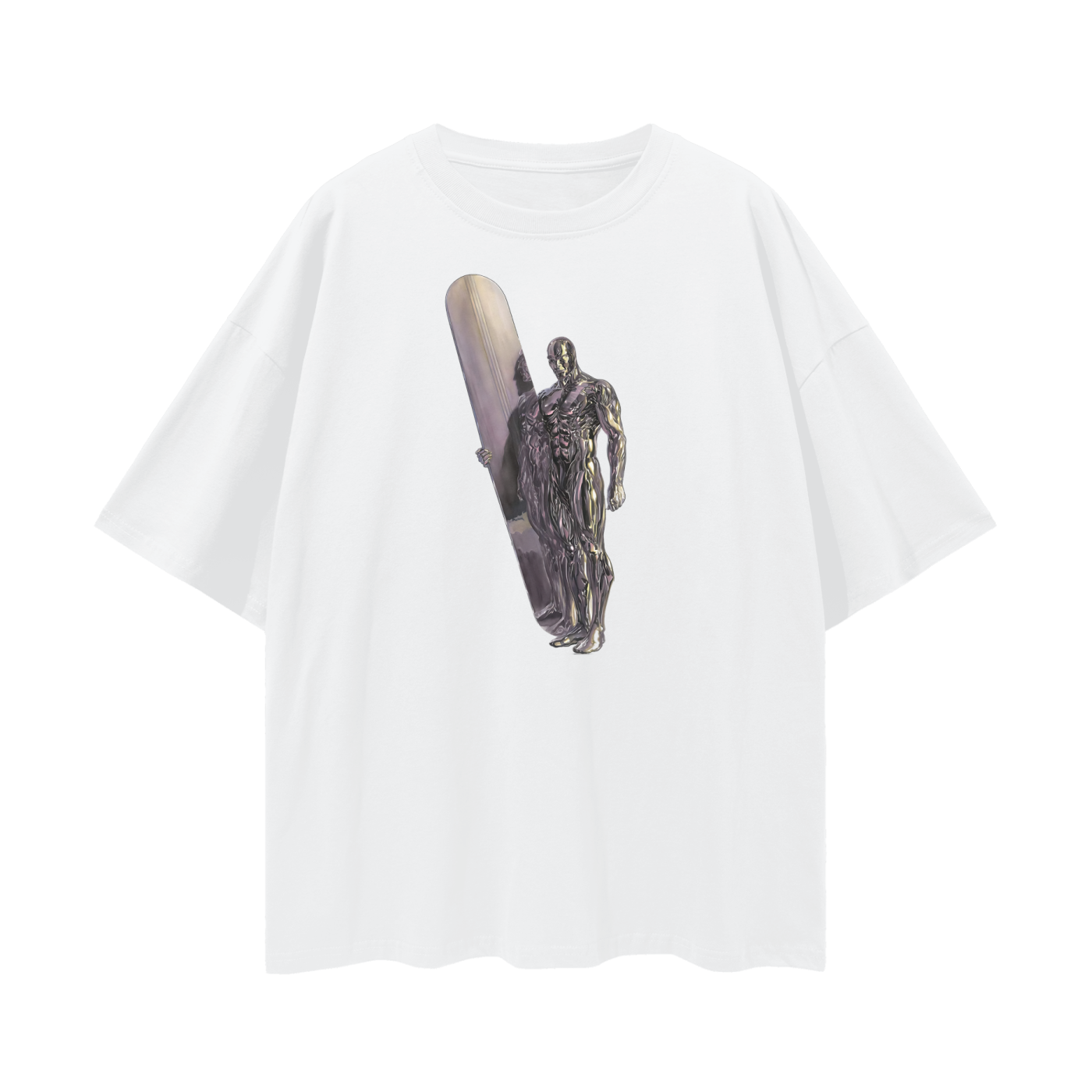 Vintage Like Silver Surfer Oversized T Shirt
