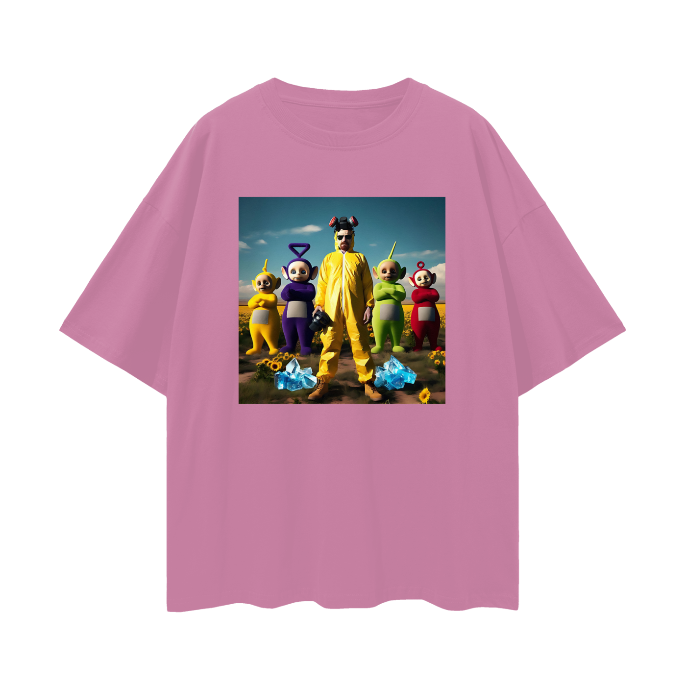 Funny Walter White Teletubbies Breaking Bad Graphic Oversized T Shirt