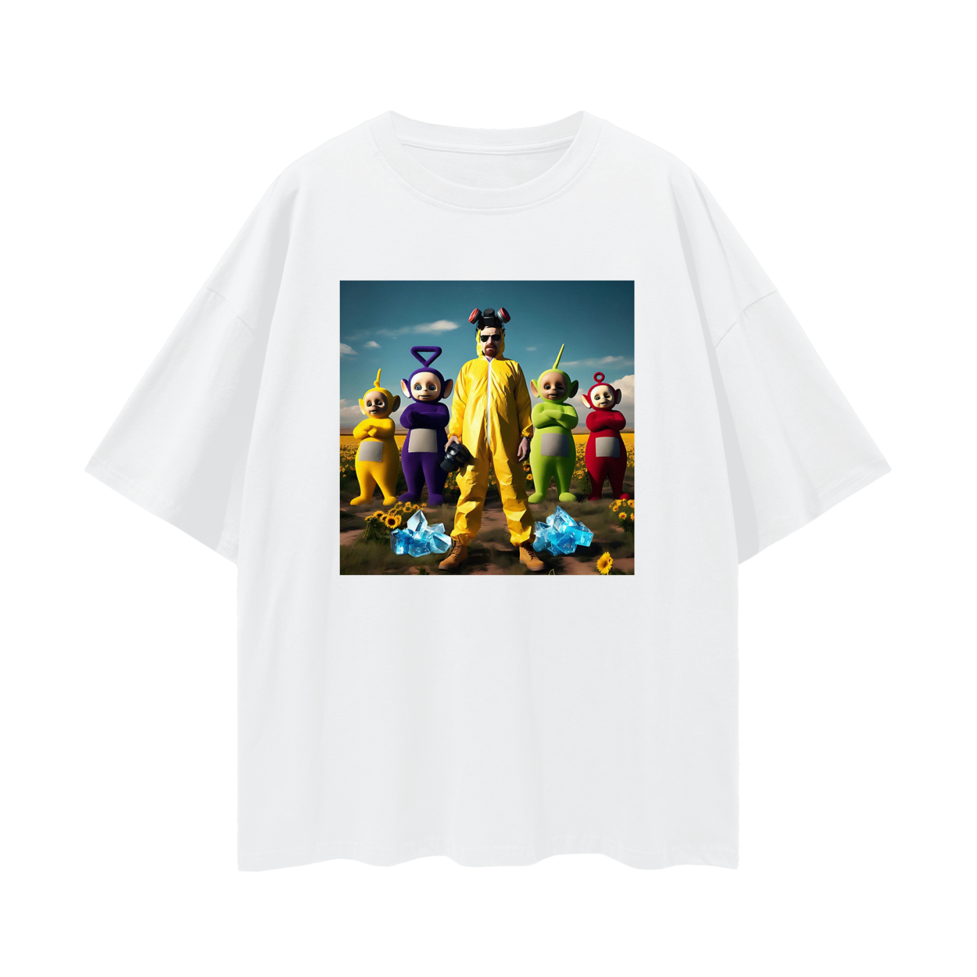 Funny Walter White Teletubbies Breaking Bad Graphic Oversized T Shirt