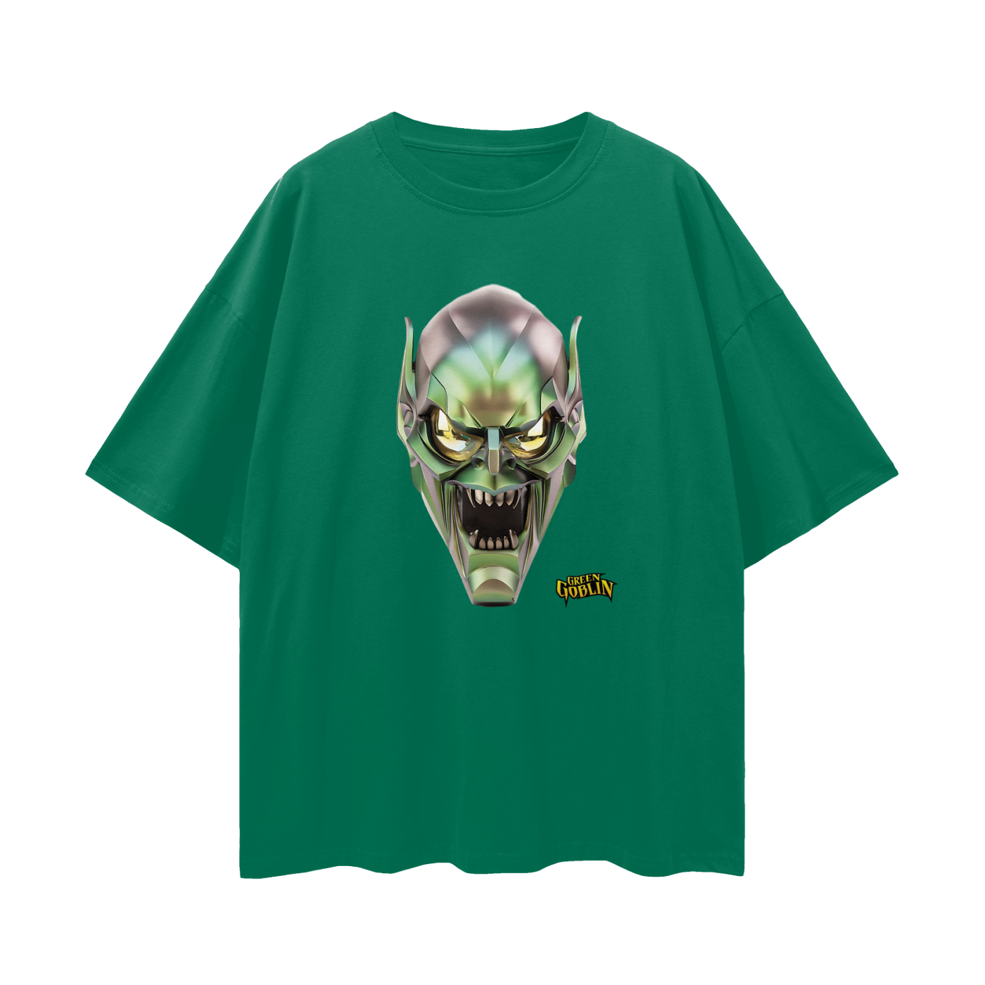 Spiderman Green Goblin Mask Vintage Like Graphic Oversized T Shirt