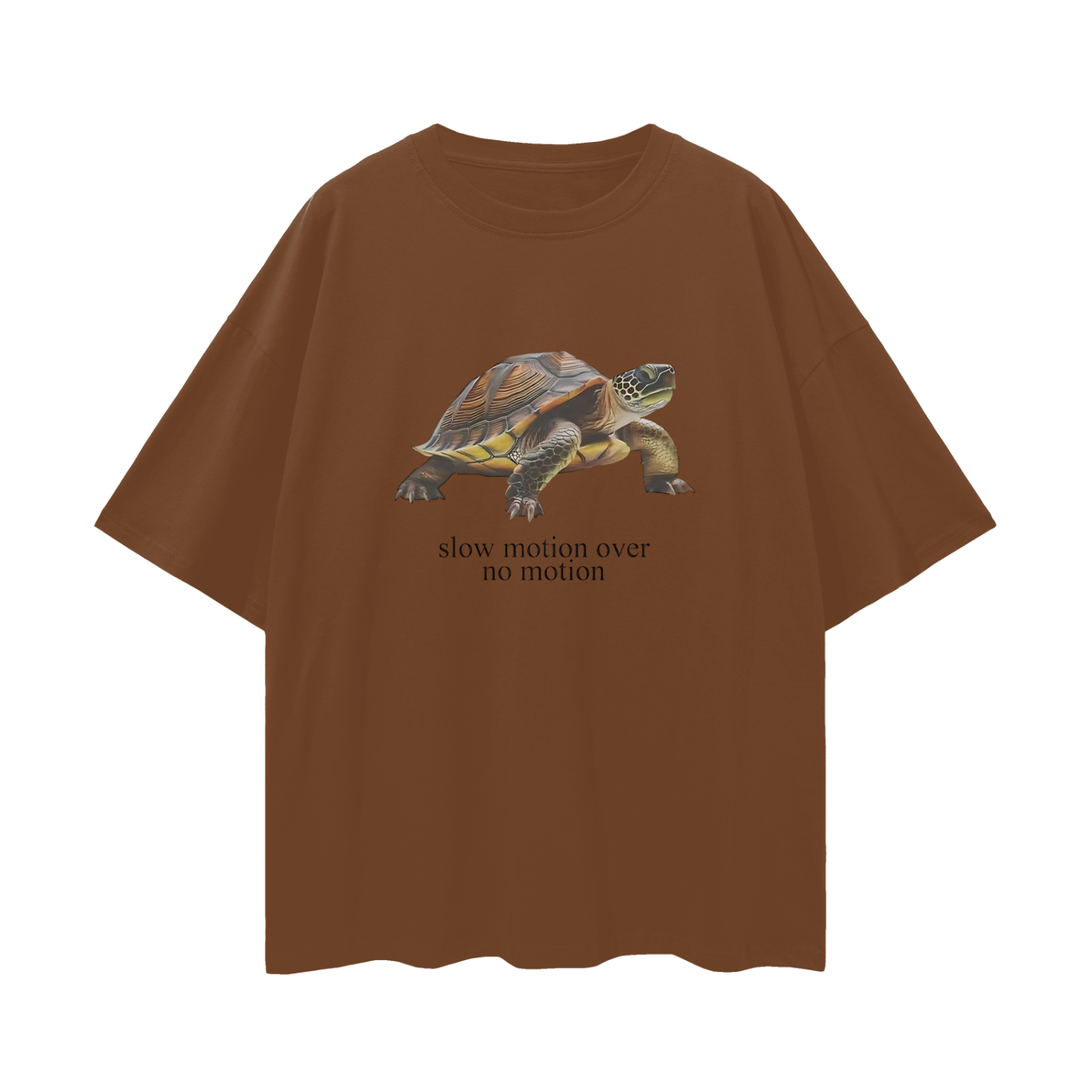 Funny Slow Motion Over No Motion Turtle Vintage Like Graphic Oversized T Shirt