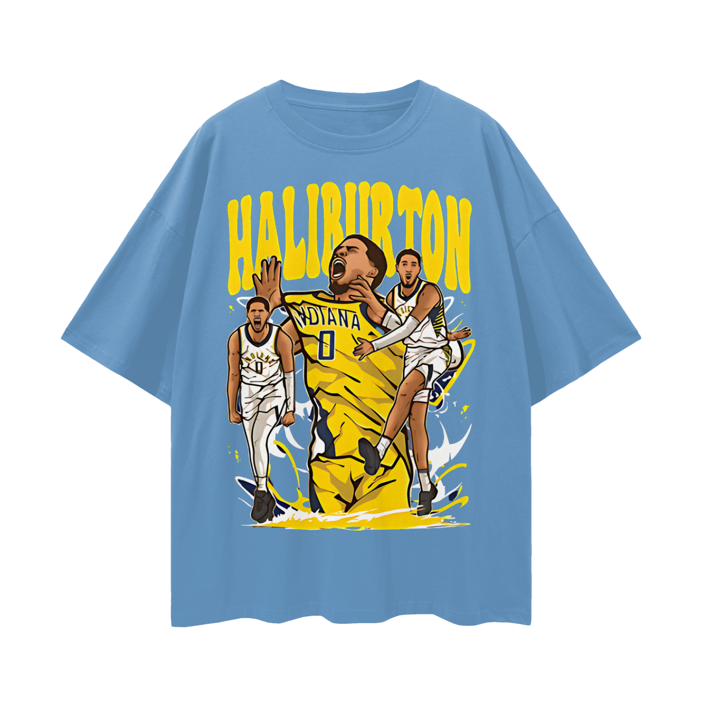 Tyrese Haliburton Pacers 90s Y2K Vintage Like Graphic Oversized T Shirt