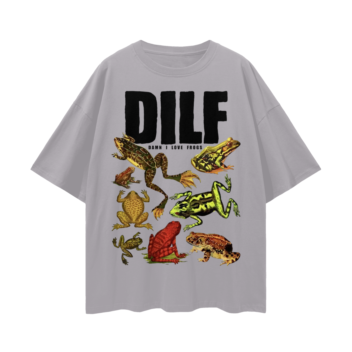 Vintage/Y2K Funny DILF Damn I Love Frogs Oversized T Shirt