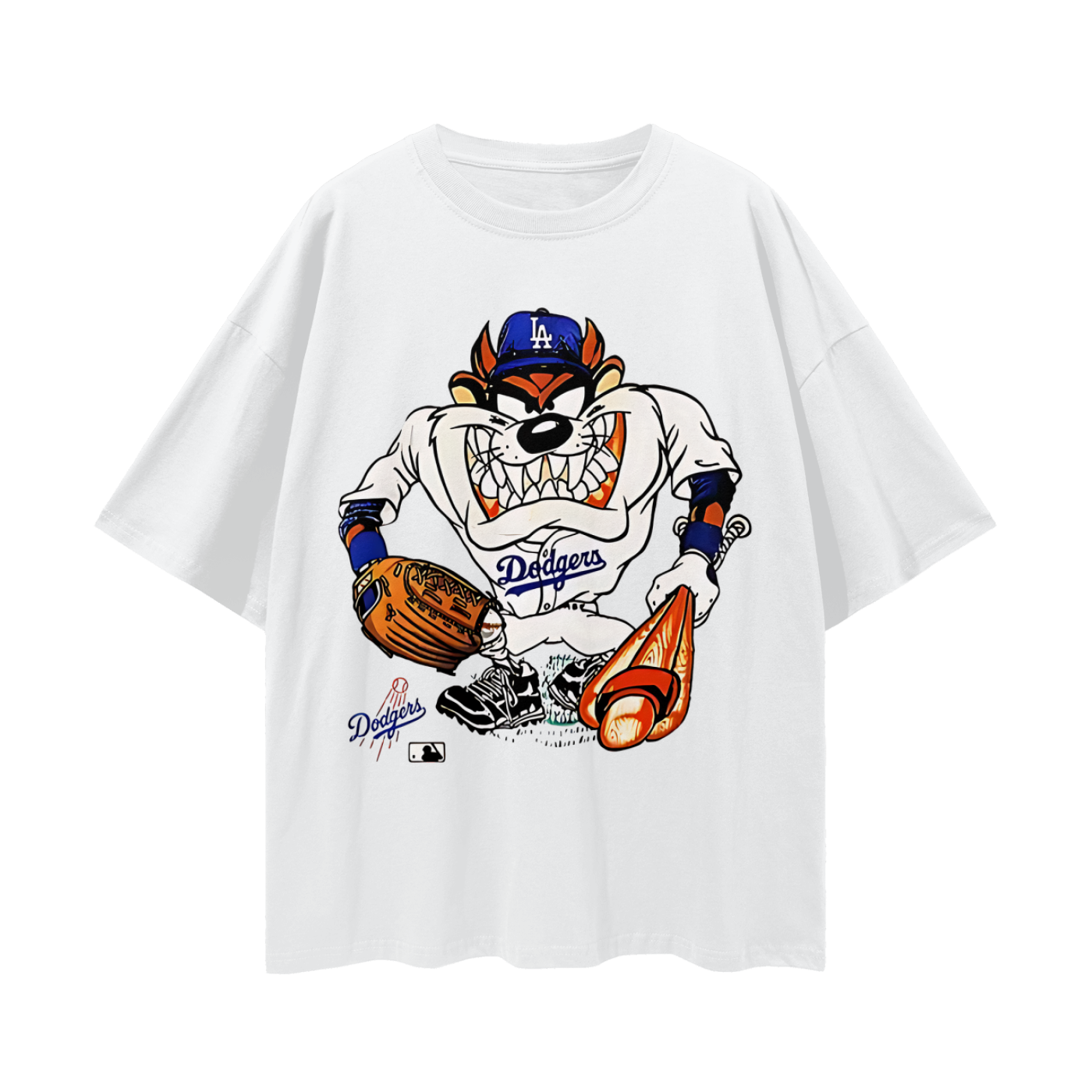 Tasmanian Devil LA Dodgers 90s Y2K Vintage Like Graphic Oversized T Shirt