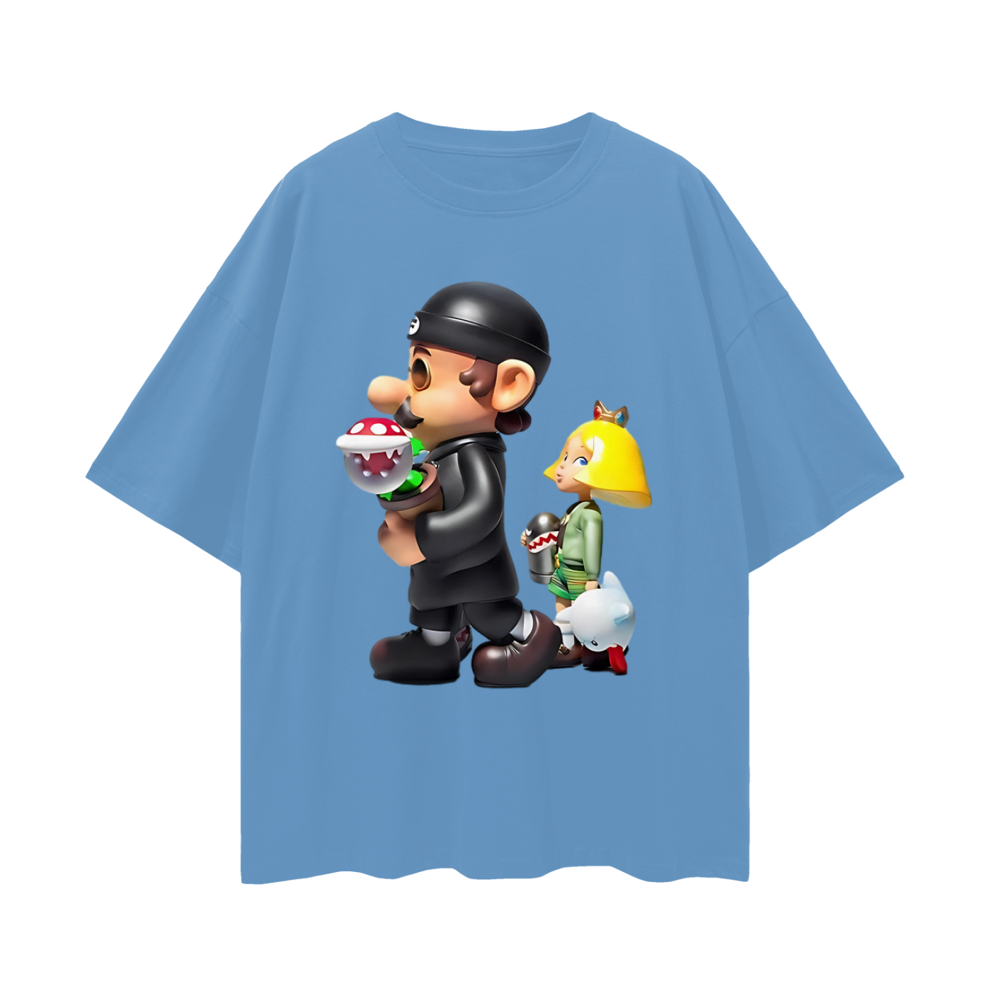 Vintage Like Super Mario Peach Leon Y2K Graphic Oversized T Shirt