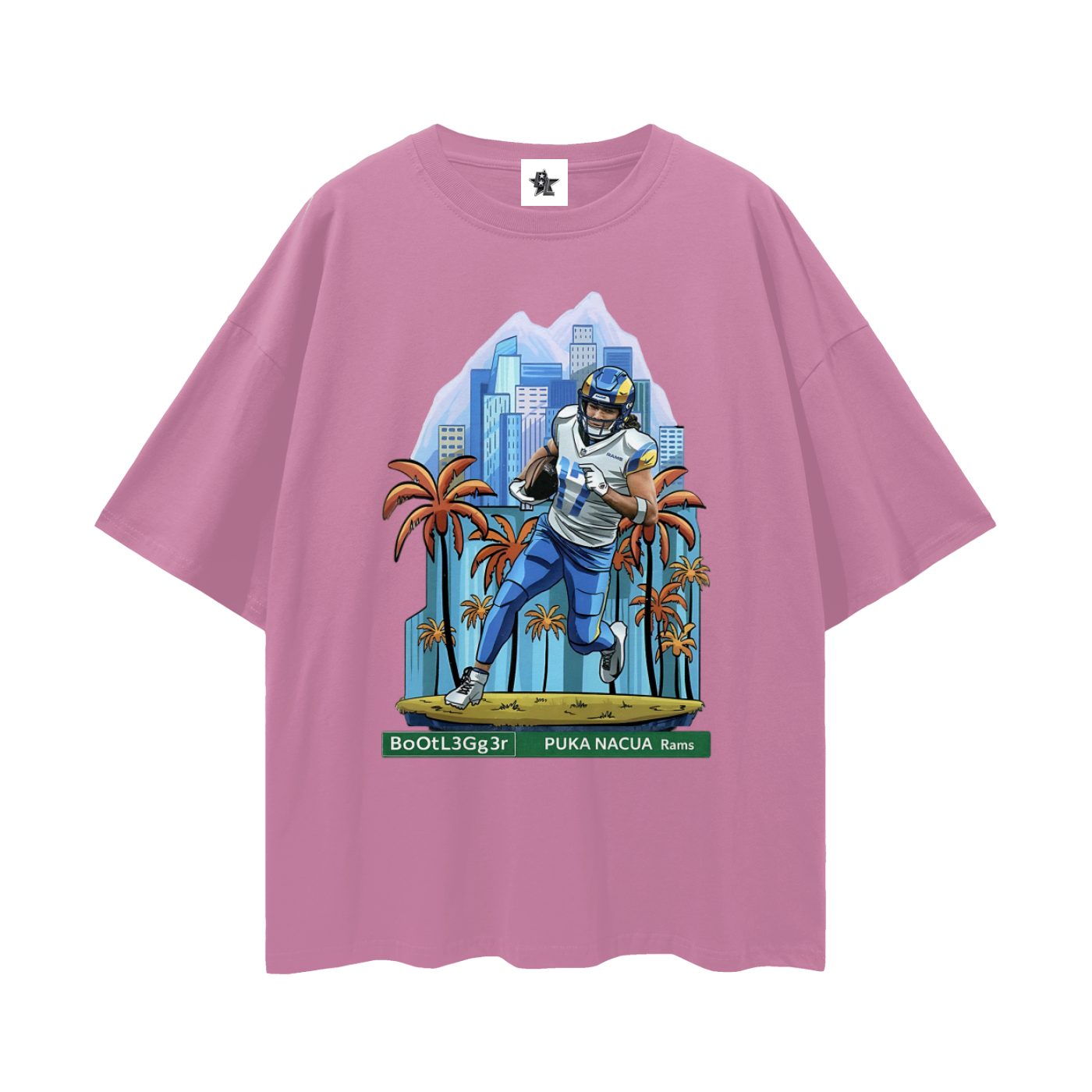 Vintage/Y2K Rams Puka Nacua Downtown Rookie Oversized T Shirt