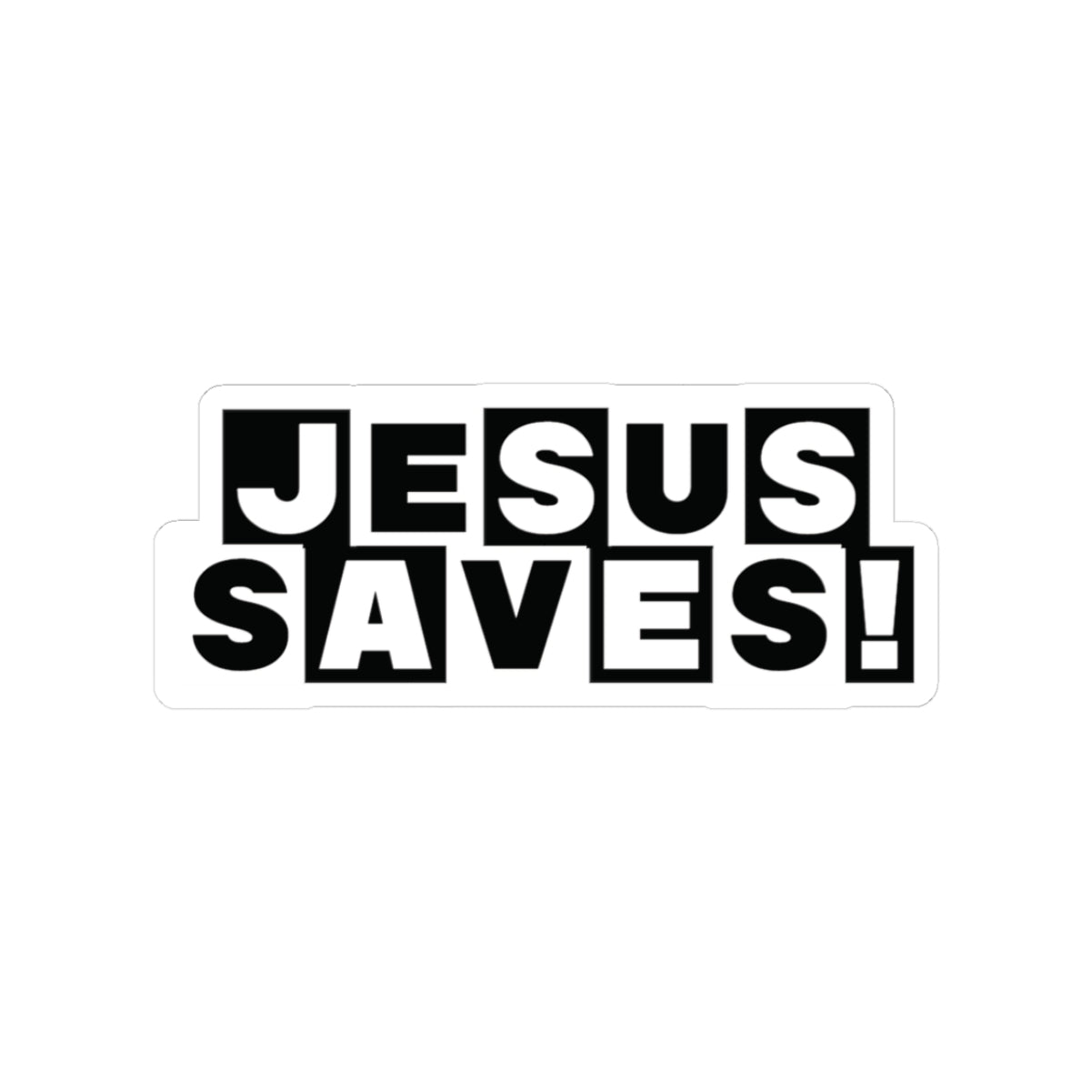 Religious Jesus Saves Cartoon Network Sticker