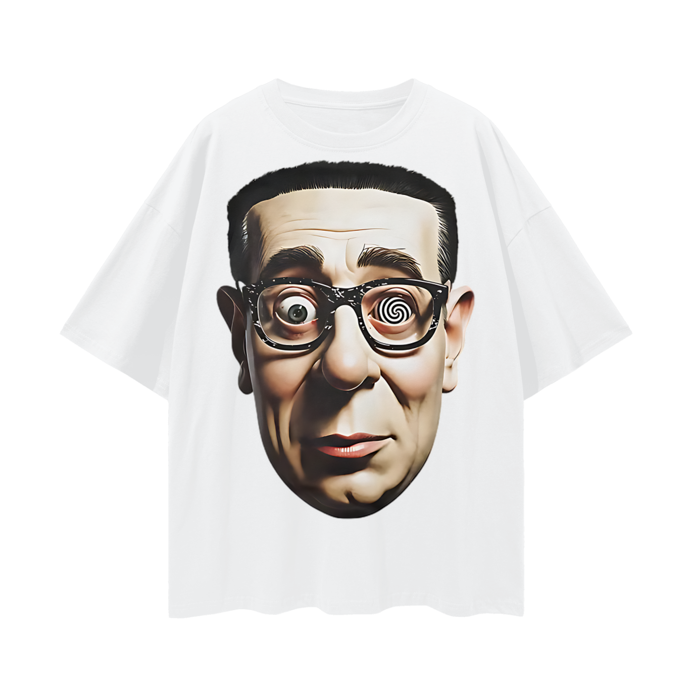 Vintage Like Big Head Old Man Graphic Oversized T Shirt