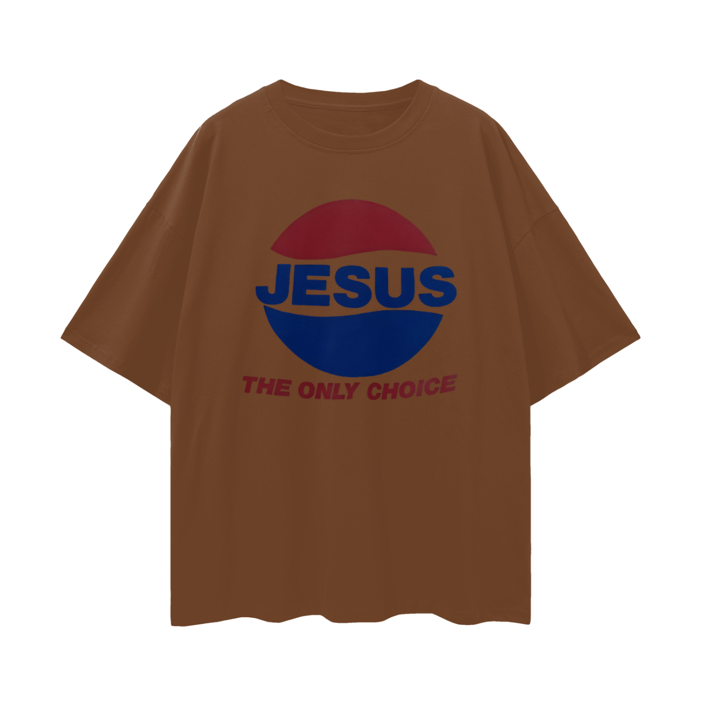 Religious Jesus Pepsi The Only Way Graphic Oversized T Shirt