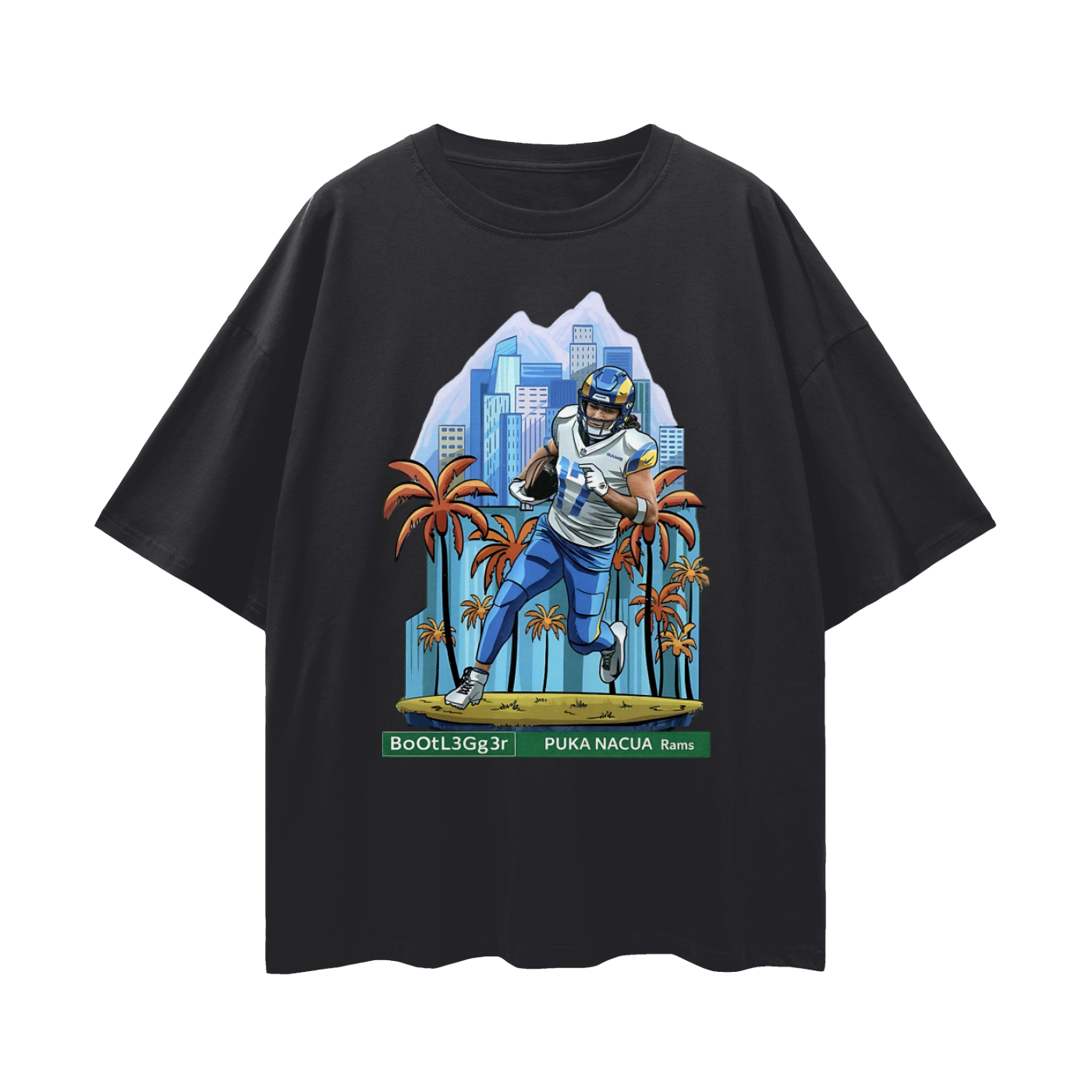 Vintage/Y2K Rams Puka Nacua Downtown Rookie Oversized T Shirt