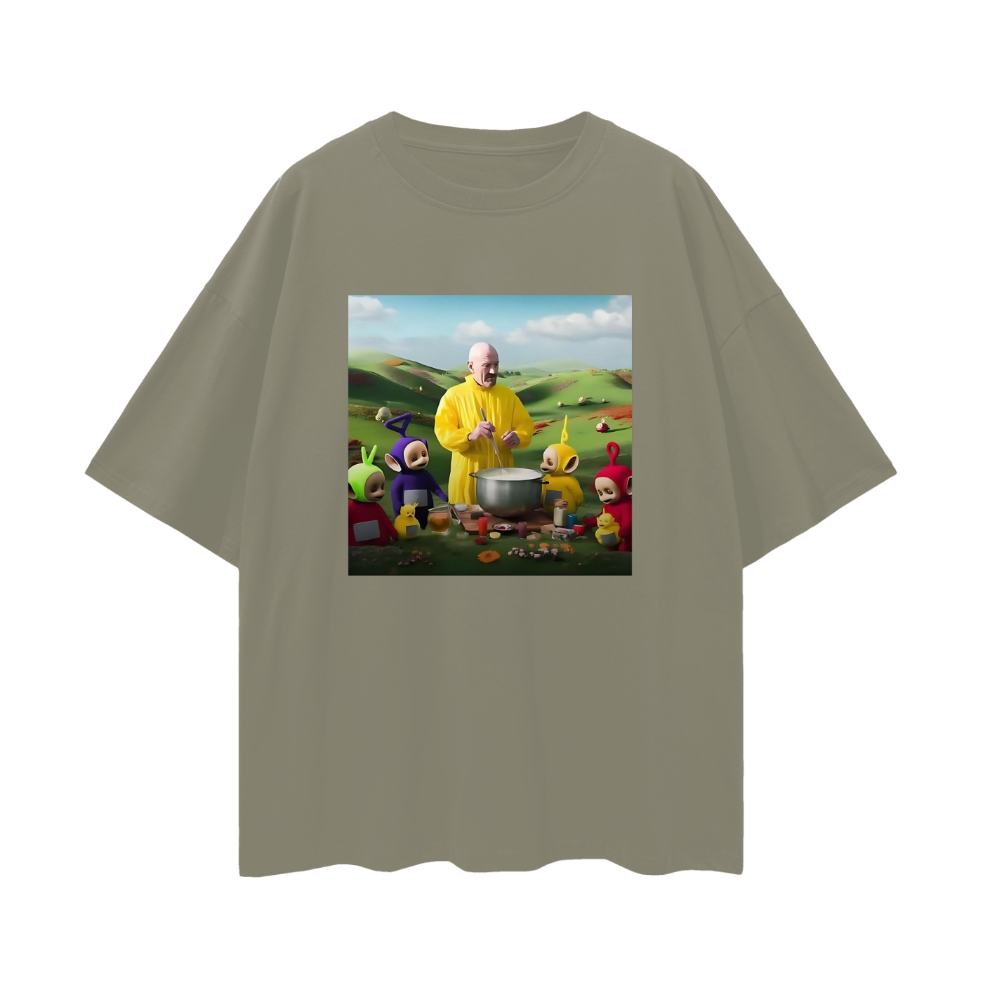 Funny Walter White Teletubbies Breaking Bad Graphic Oversized T Shirt