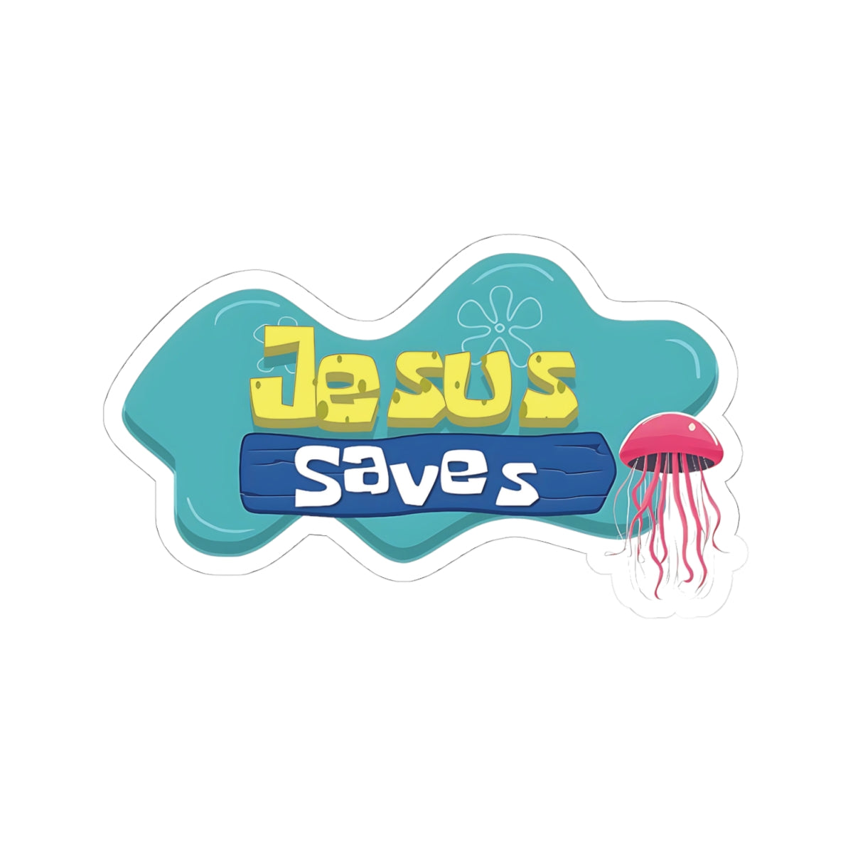 Religious Jesus Saves Spongebob Sticker