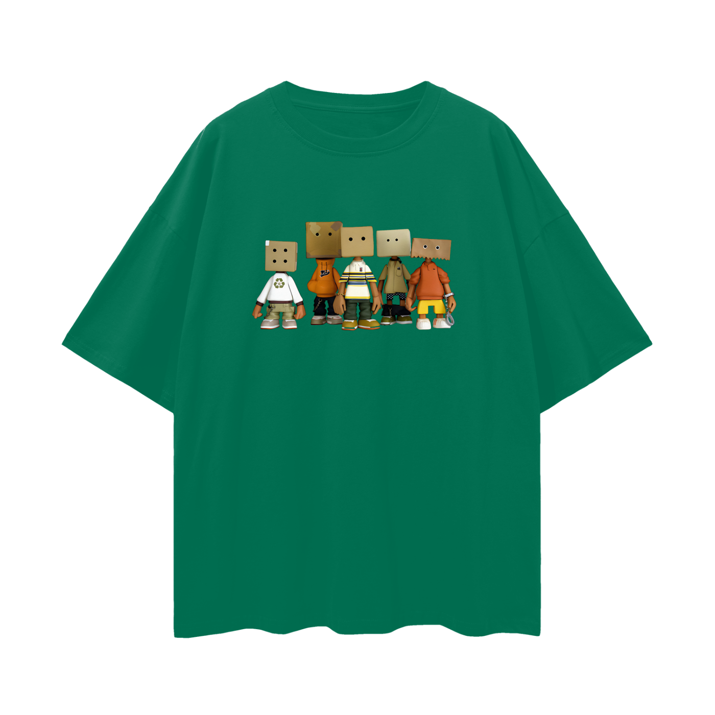 Vintage Like Box Head Michael Lau Designer Toys Y2K Graphic Oversized T Shirt