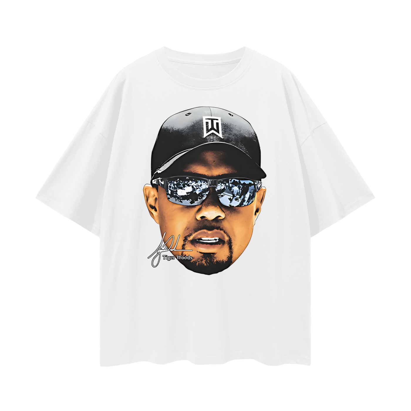Vintage Like Tiger Woods Double Sides Graphic Oversized T Shirt
