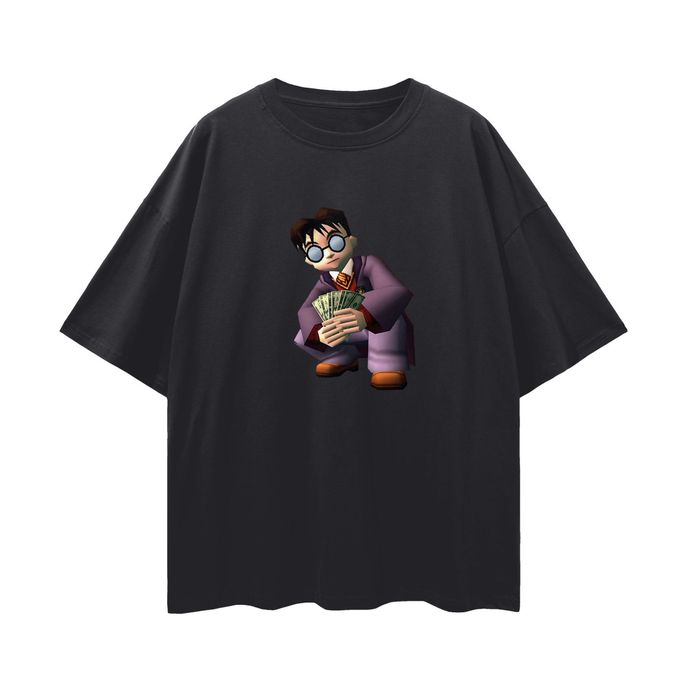 Harry Potter Money Spread 90s Vintage Like Graphic Oversized T Shirt