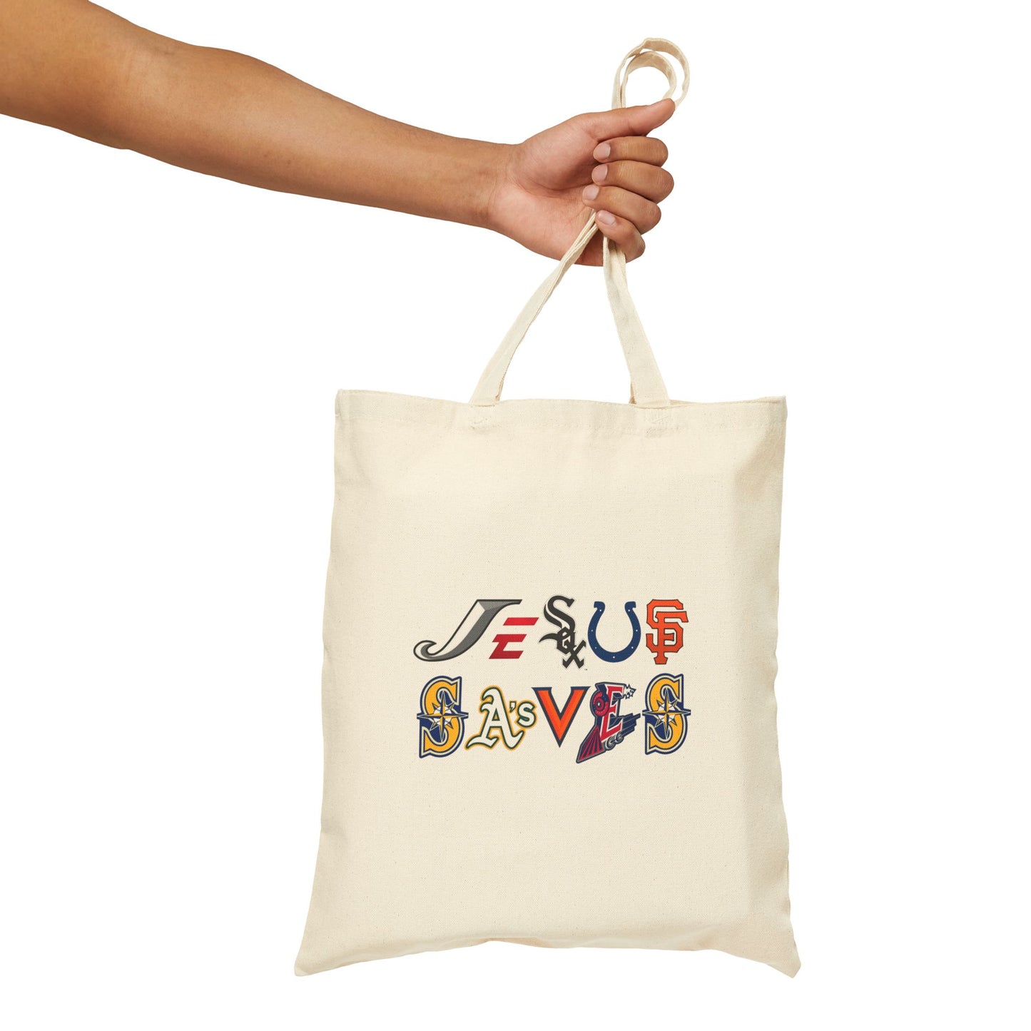 Jesus Saves Sport Logos Like Tote Bag