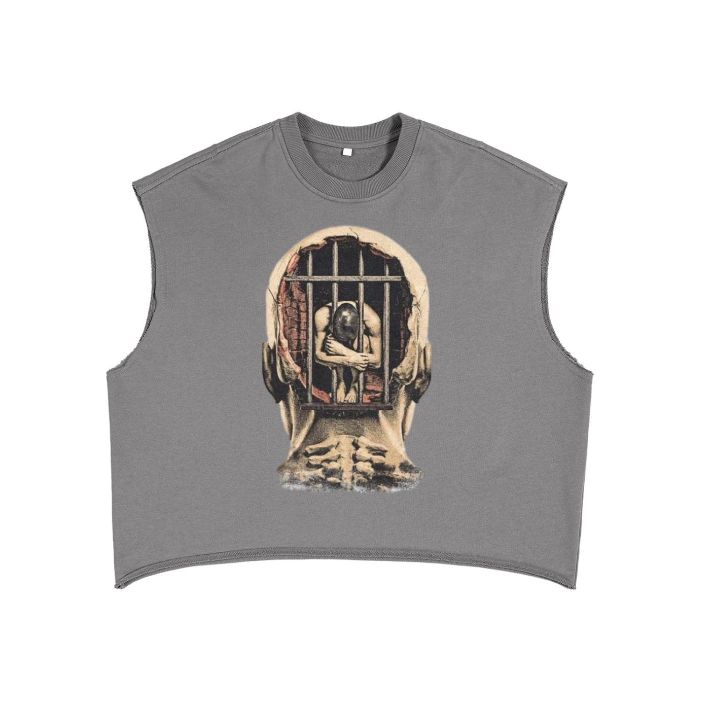 Mental Jail Cell 90s Y2K Vintage Like Boxy Tank Top