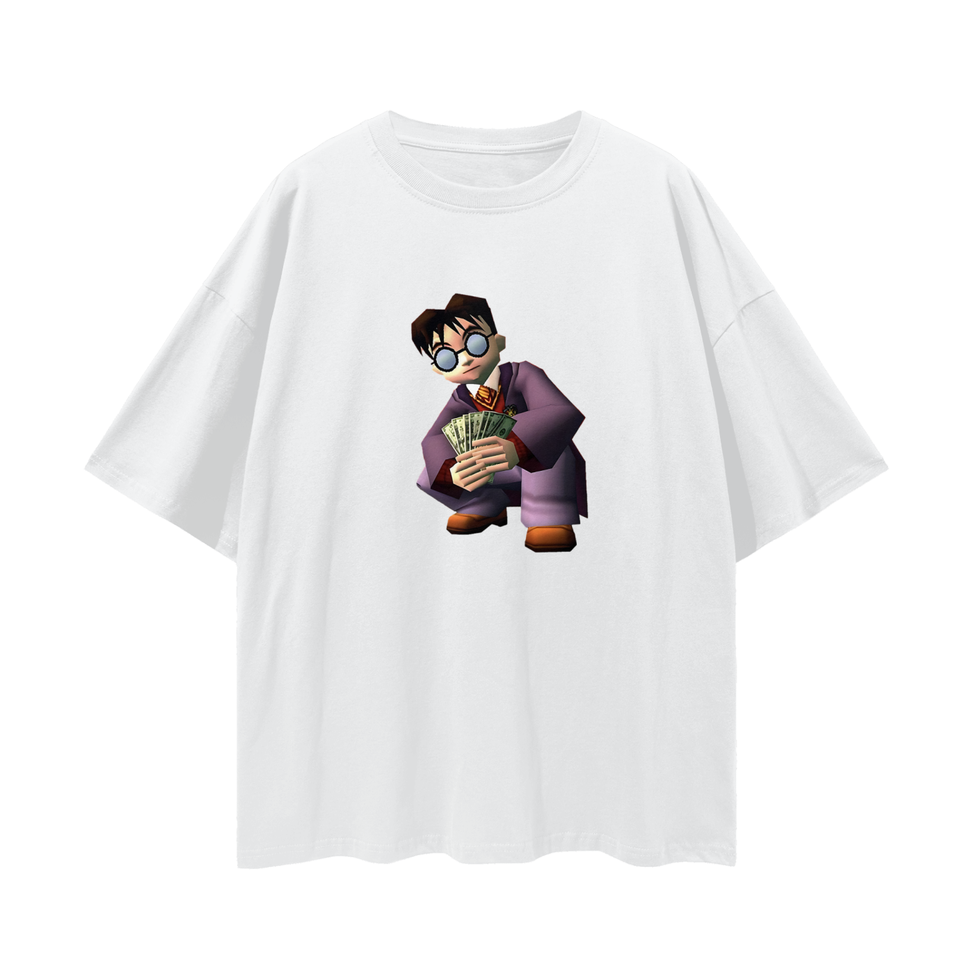 Harry Potter Money Spread 90s Vintage Like Graphic Oversized T Shirt