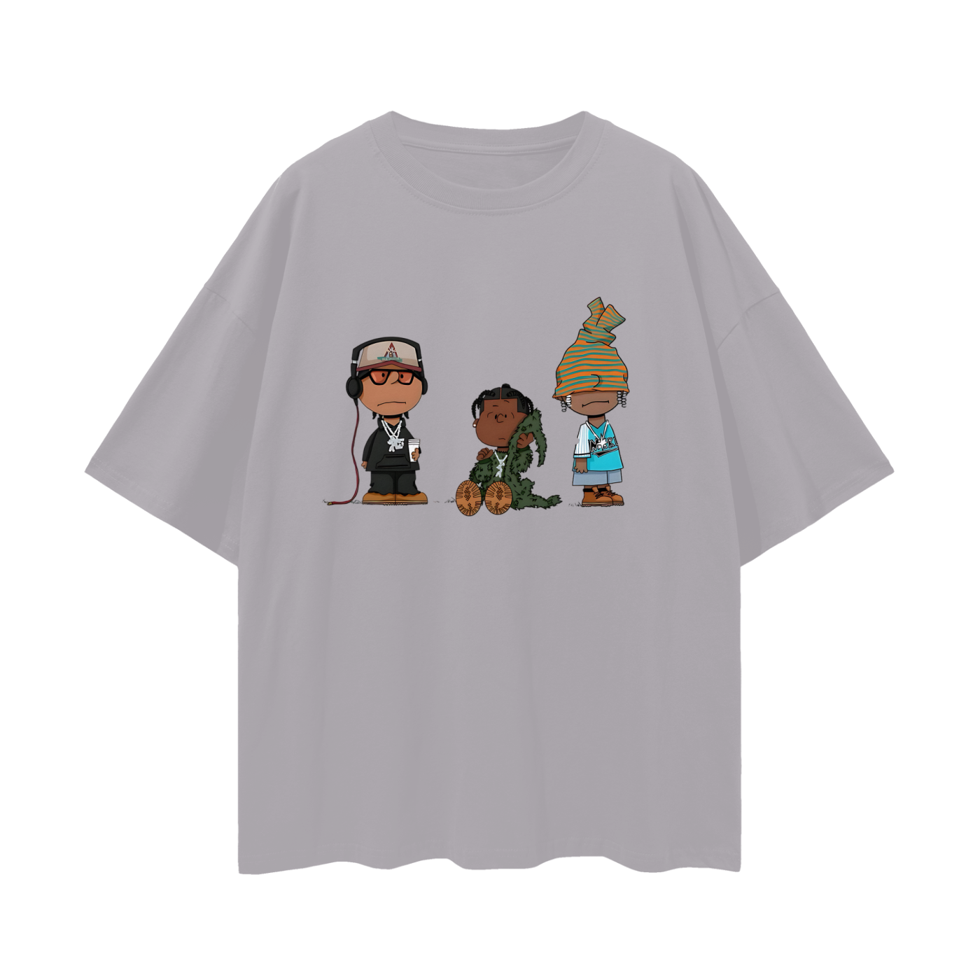 Concrete Boys Cartoon Y2K Vintage Like Graphic Oversized T Shirt