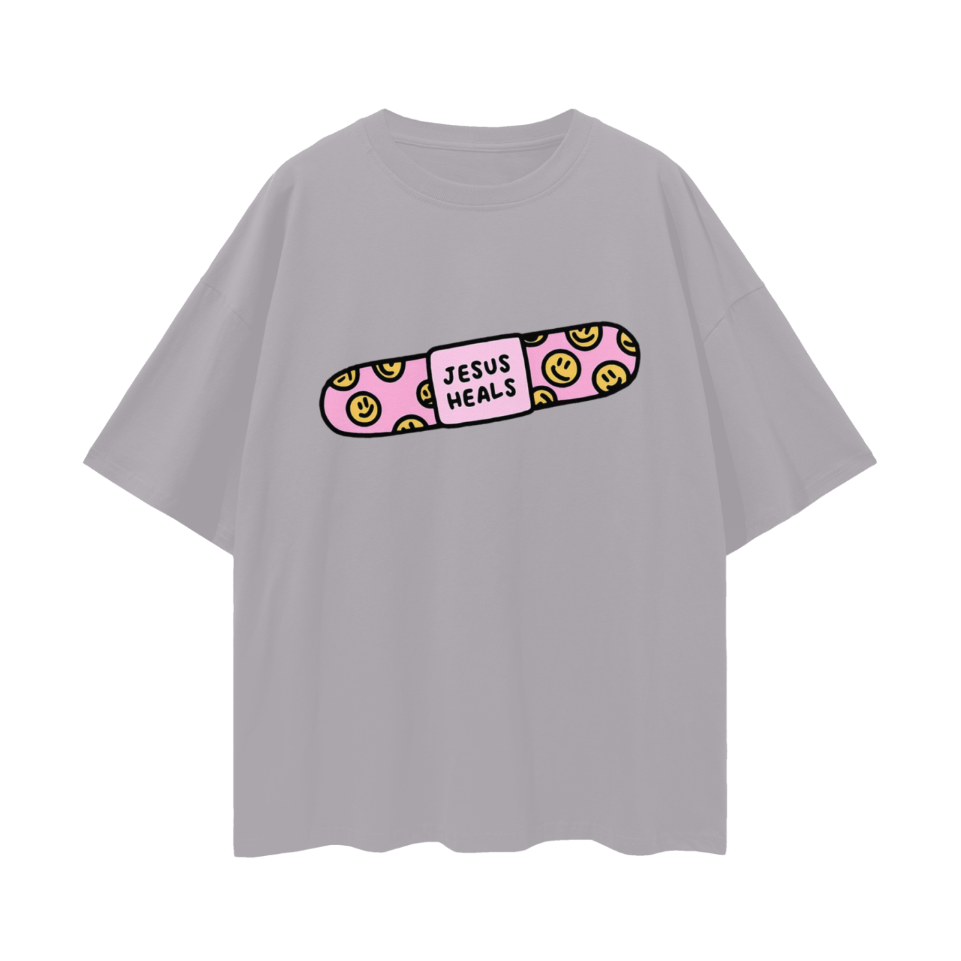 Religious Jesus Heals T Shirt Vintage Like Graphic Oversized T Shirt