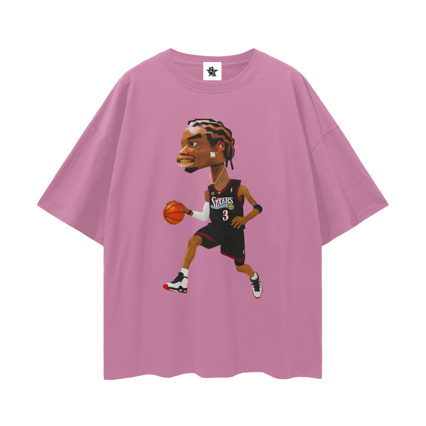 Vintage/Y2K Allen Iverson Sixers Oversized T Shirt