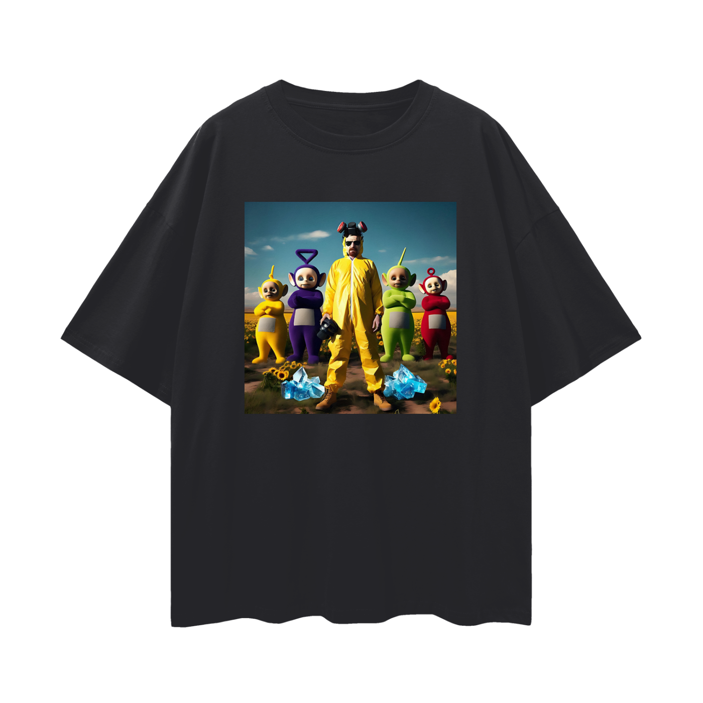 Funny Walter White Teletubbies Breaking Bad Graphic Oversized T Shirt