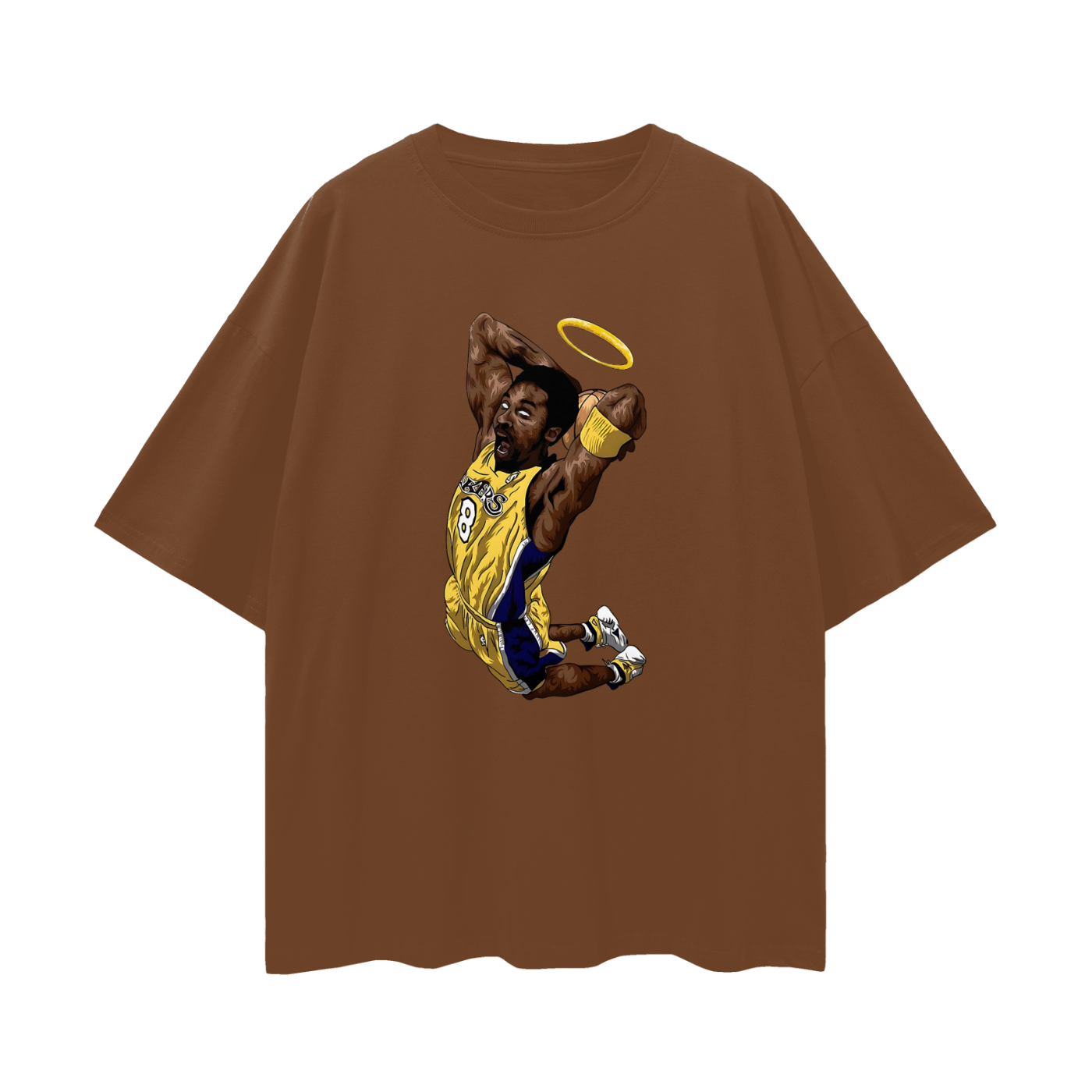 Kobe Bryant Angel Halo 90s Vintage Like Graphic Oversized T Shirt