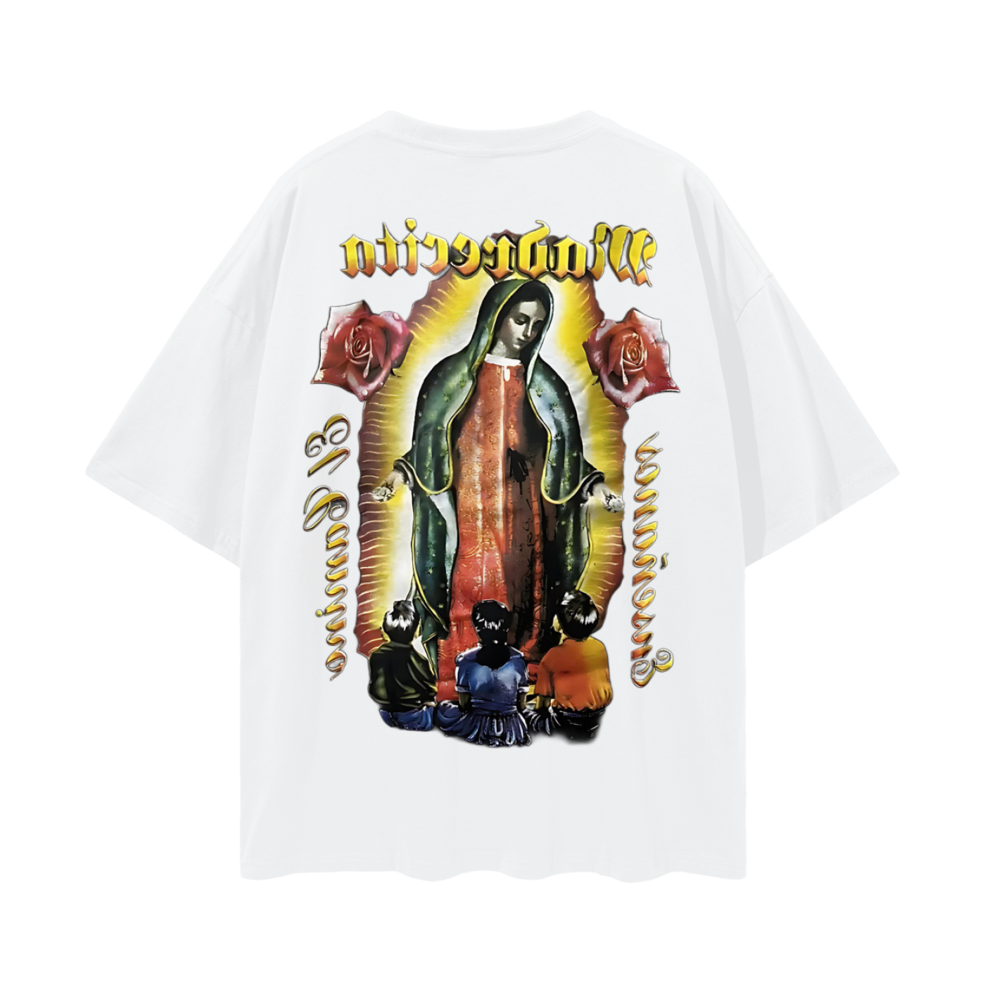 La Virgencita/Virgen Mary Oversized Vintage T Shirt
