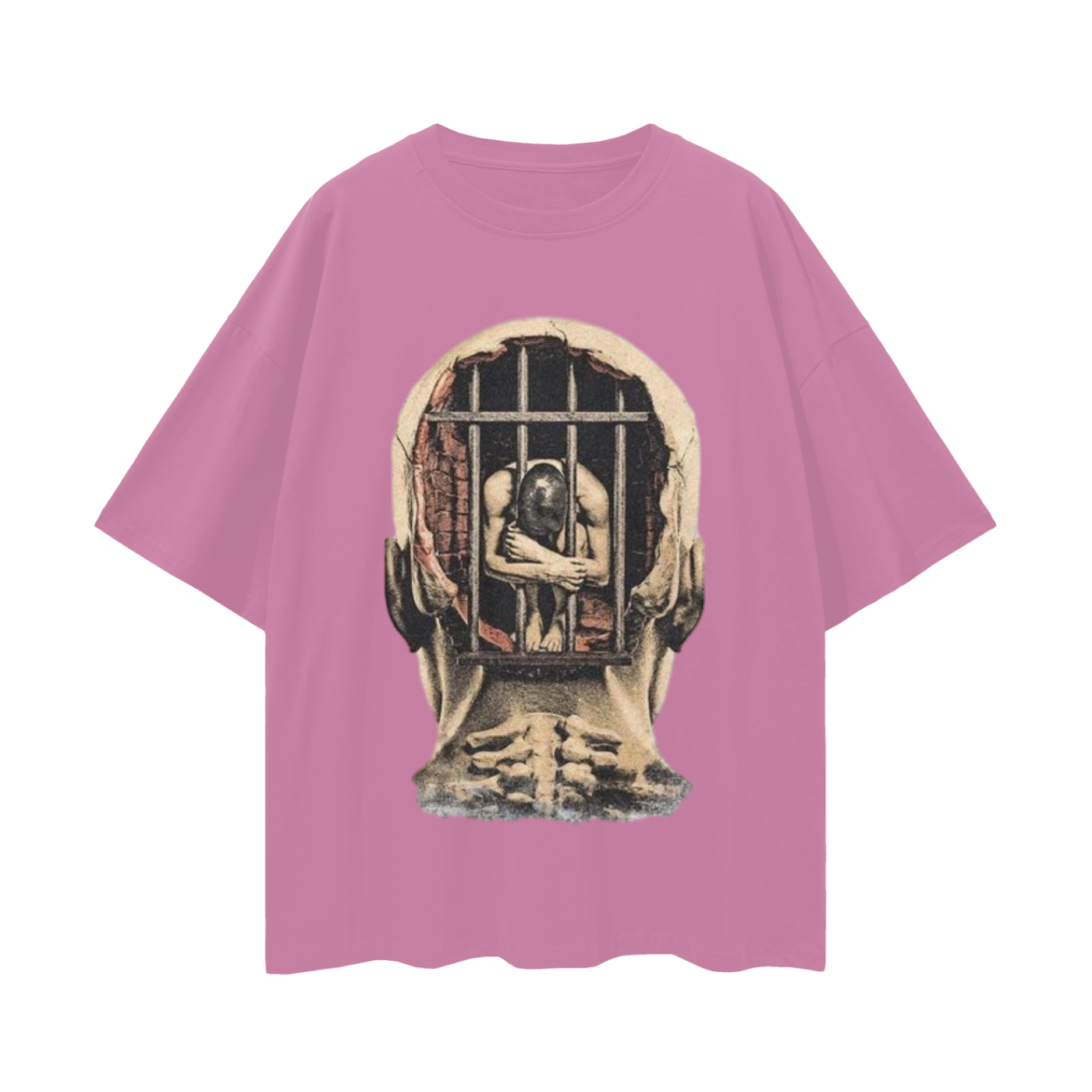 Mental Jail Cell 90s Y2K Vintage Like Graphic Oversized T Shirt