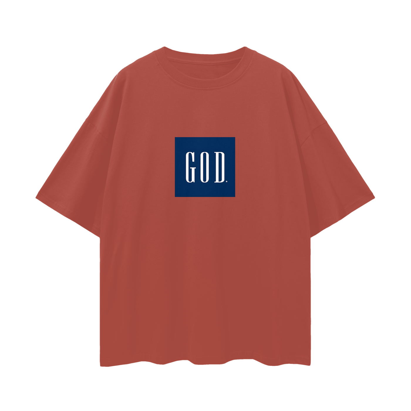 Religious God Box Logo Gap Like Graphic Oversized T Shirt