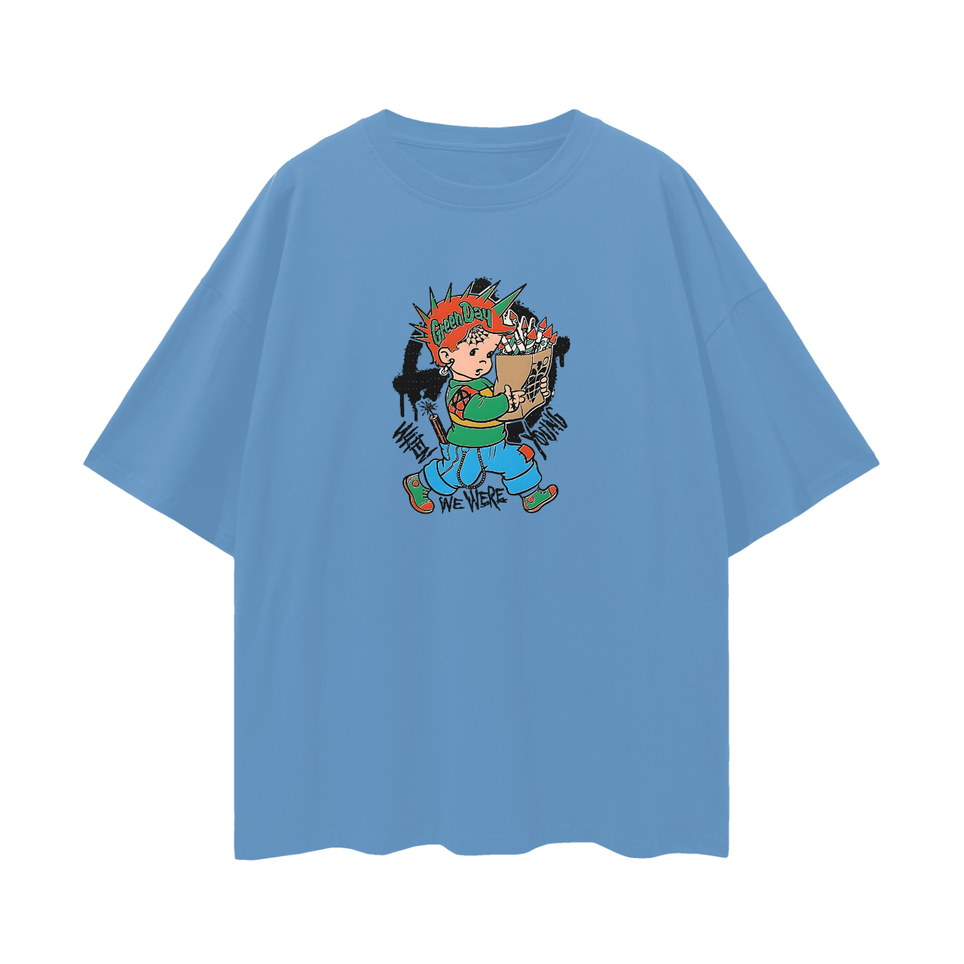 Vintage Like Green Day Band Oversized T Shirt