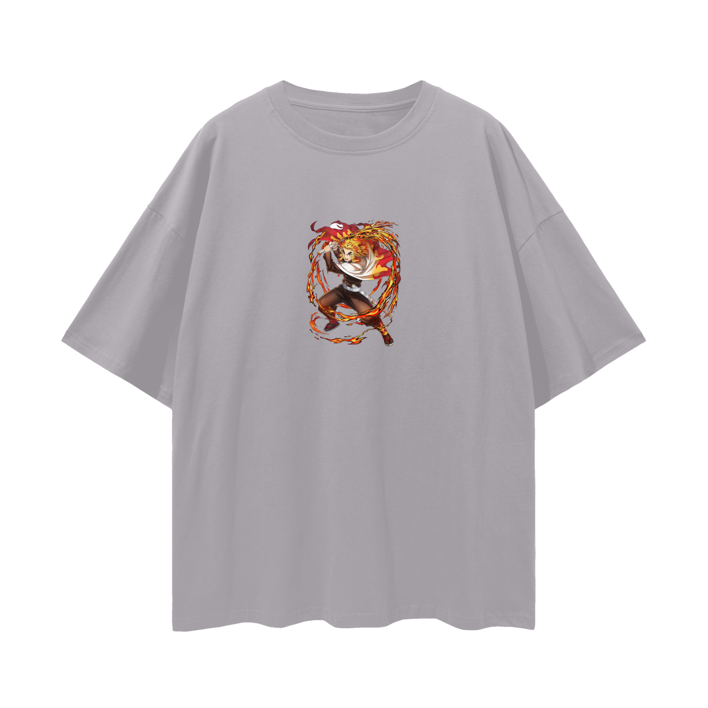 Vintage/Y2K Demon Flamehashira Slayer Anime Oversized T Shirt
